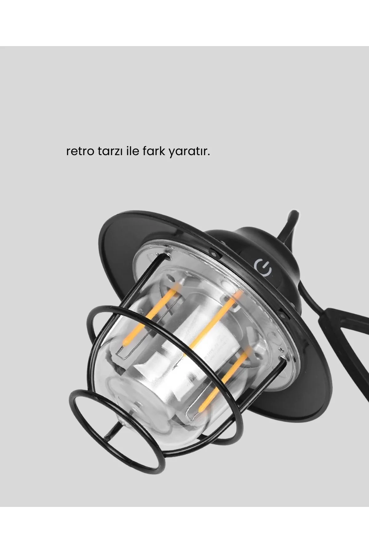 Retro Kamp Lambası Su Geçirmez Taşınabilir Gece Işığı Uzun Pil Ömürlü - Just Cheap Store Görsel 5