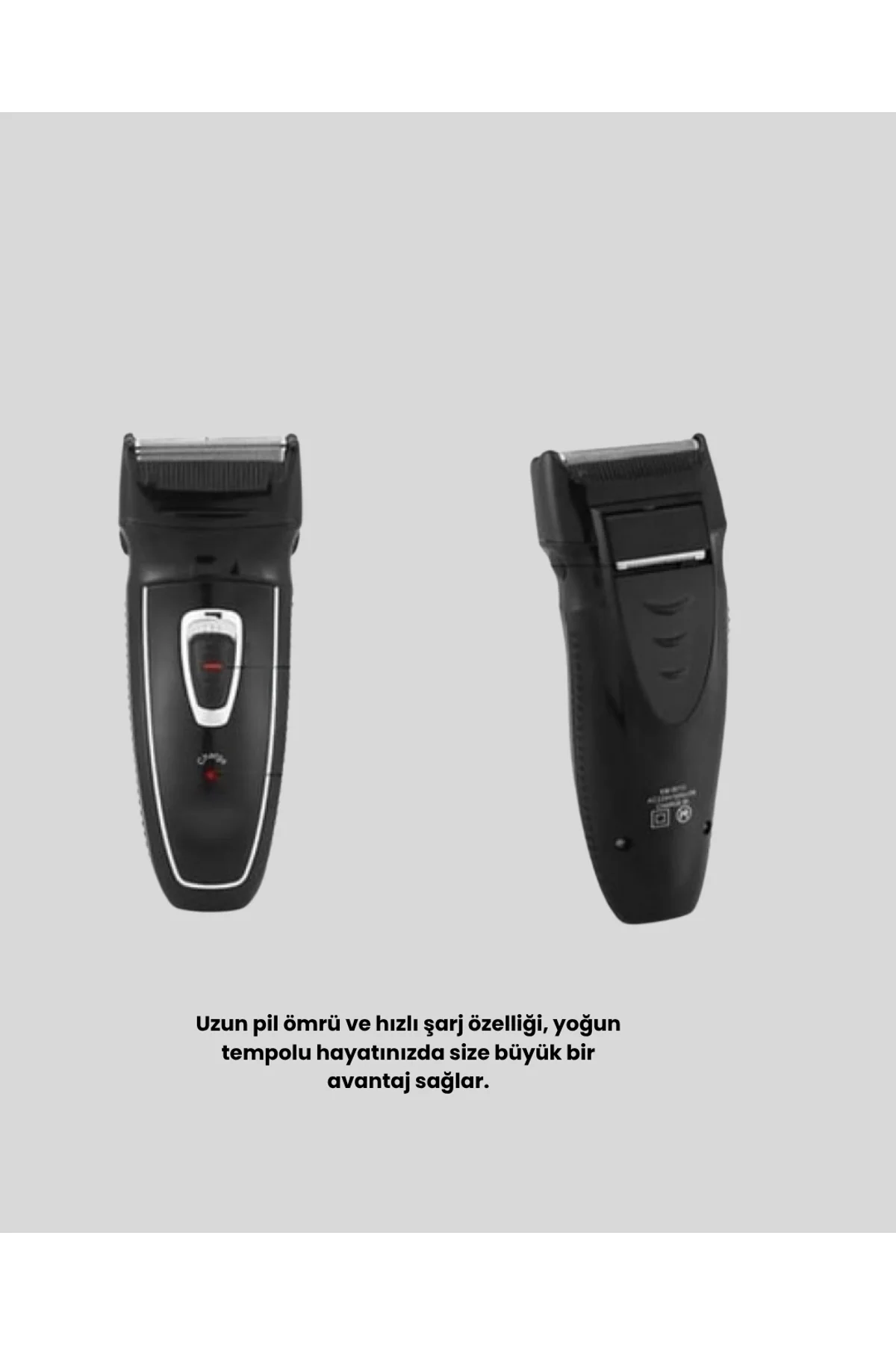 Uzun Pil Ömürlü Şarjlı Tıraş Makinesi – Hızlı Şarj, Ergonomik Tasarım, Çok Yönlü Kullanım - Just Cheap Store Görsel 3