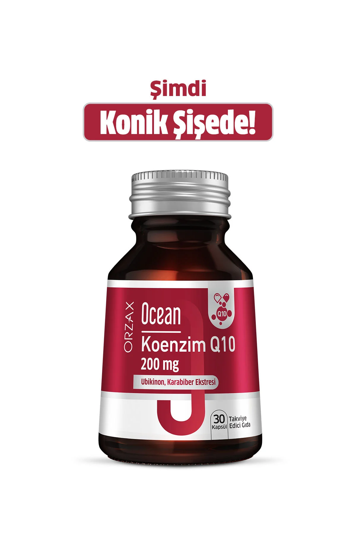 Ocean Koenzim Q10 200 mg Ubikinon + Karabiber Ekstresi 30 Kapsül - Orzax Görsel 2