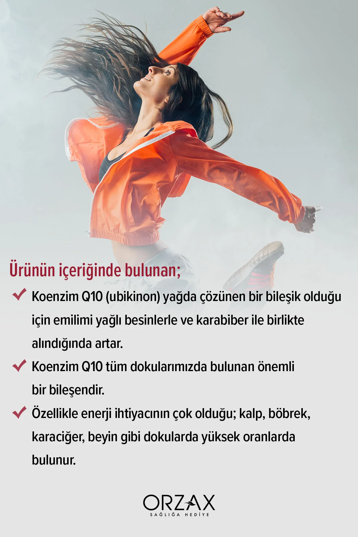 Ocean Koenzim Q10 200 mg Ubikinon + Karabiber Ekstresi 30 Kapsül - Orzax Görsel 5