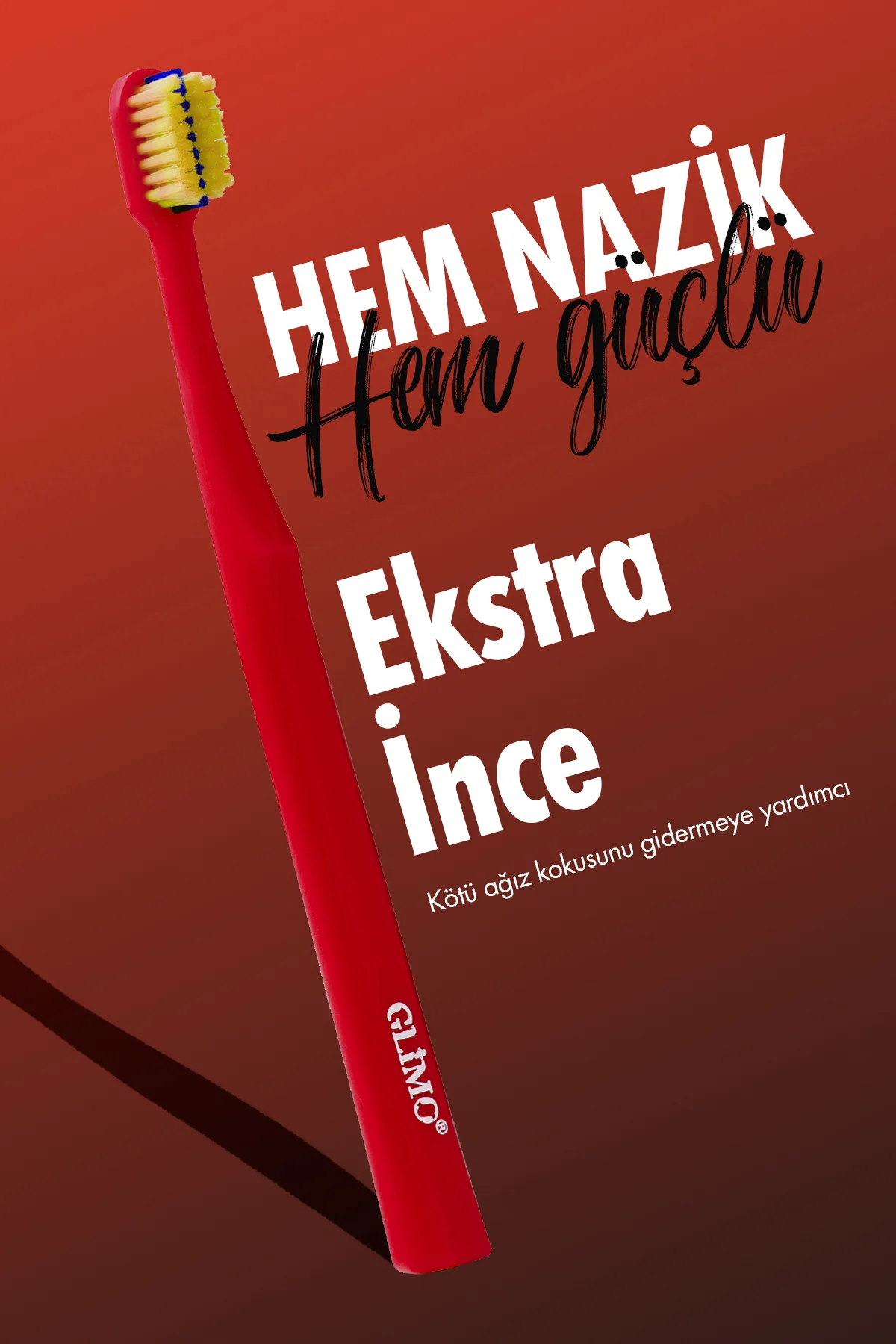 Ortodontik Diş Fırçası 4000 | Fda Onaylı,bpa Içermez,diş Teli Temizliği | 0,12 Mm Fırça Kılı, Bordo - Glimo Görsel 5