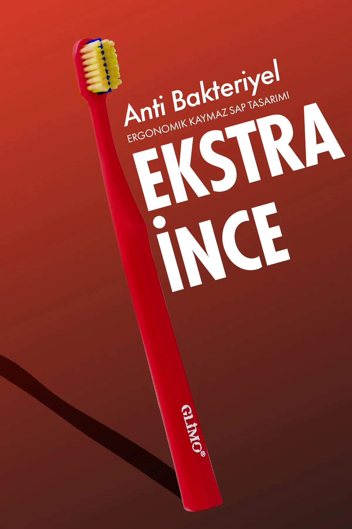 Ortodontik Diş Fırçası 4000 | Fda Onaylı,bpa Içermez,diş Teli Temizliği | 0,12 Mm Fırça Kılı, Bordo - Glimo Görsel 4