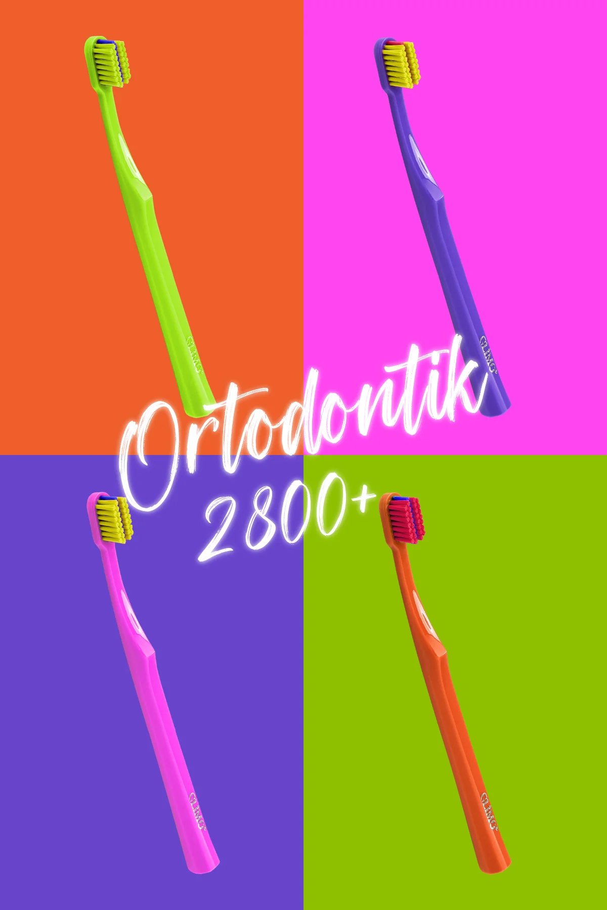 Ortodontik Diş Fırçası 4000 | Fda Onaylı,bpa Içermez,diş Teli Temizliği | 0,12 Mm Fırça Kılı, Bordo - Glimo Görsel 7