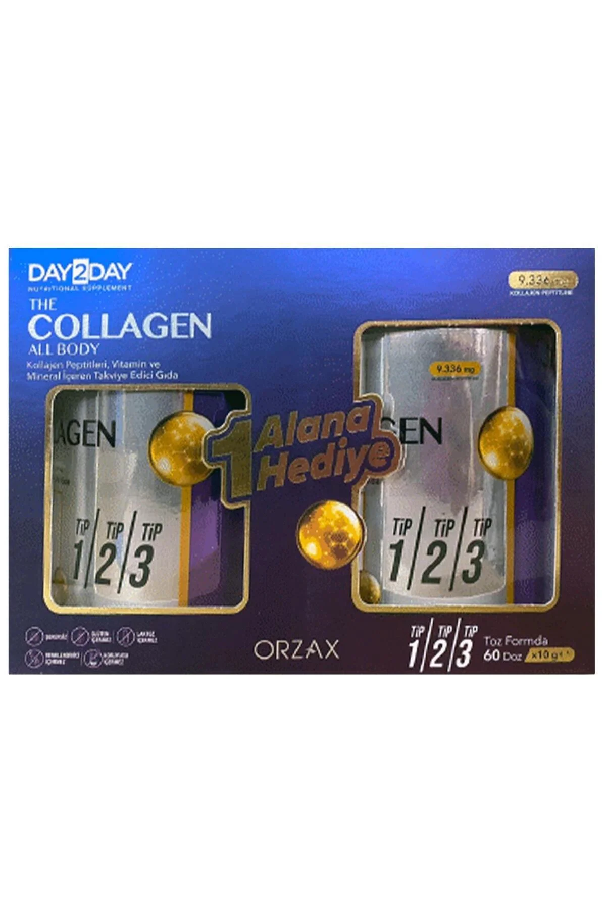 The Collagen All Body Toz 300 gr - 1 Alana 1 Bedava 8697595876237