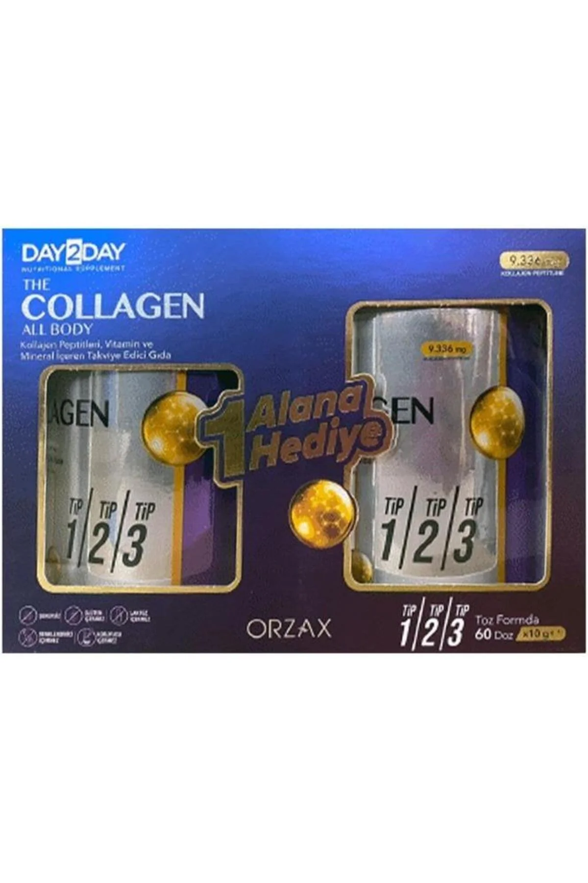 The Collagen All Body Toz 300 gr - 1 Alana 1 Bedava 8697595876237 - DAY2DAY Görsel 2