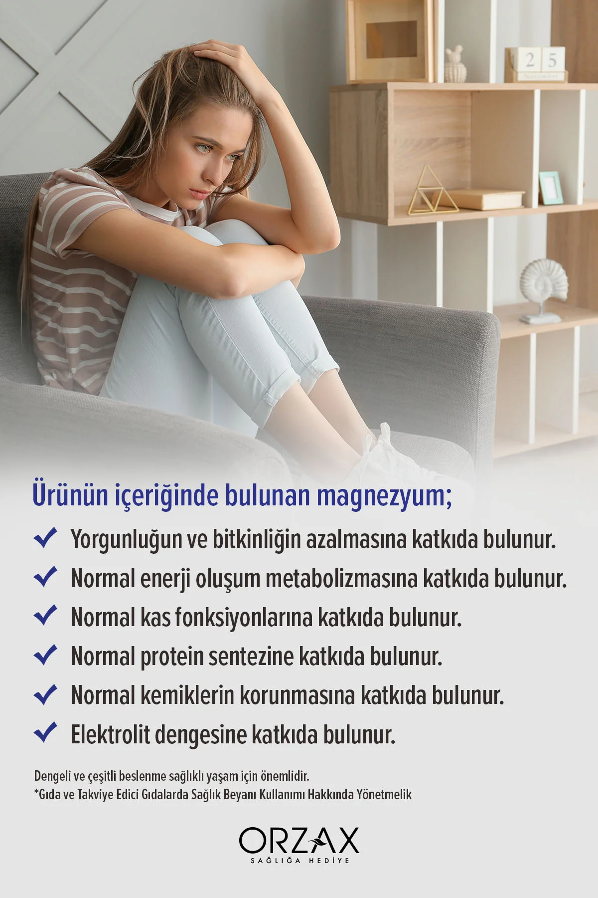 ExtraMag Üçlü Kombinasyon Magnezyum 200 mg Takviye Edici Gıda 60 Tablet - Ocean Görsel 4