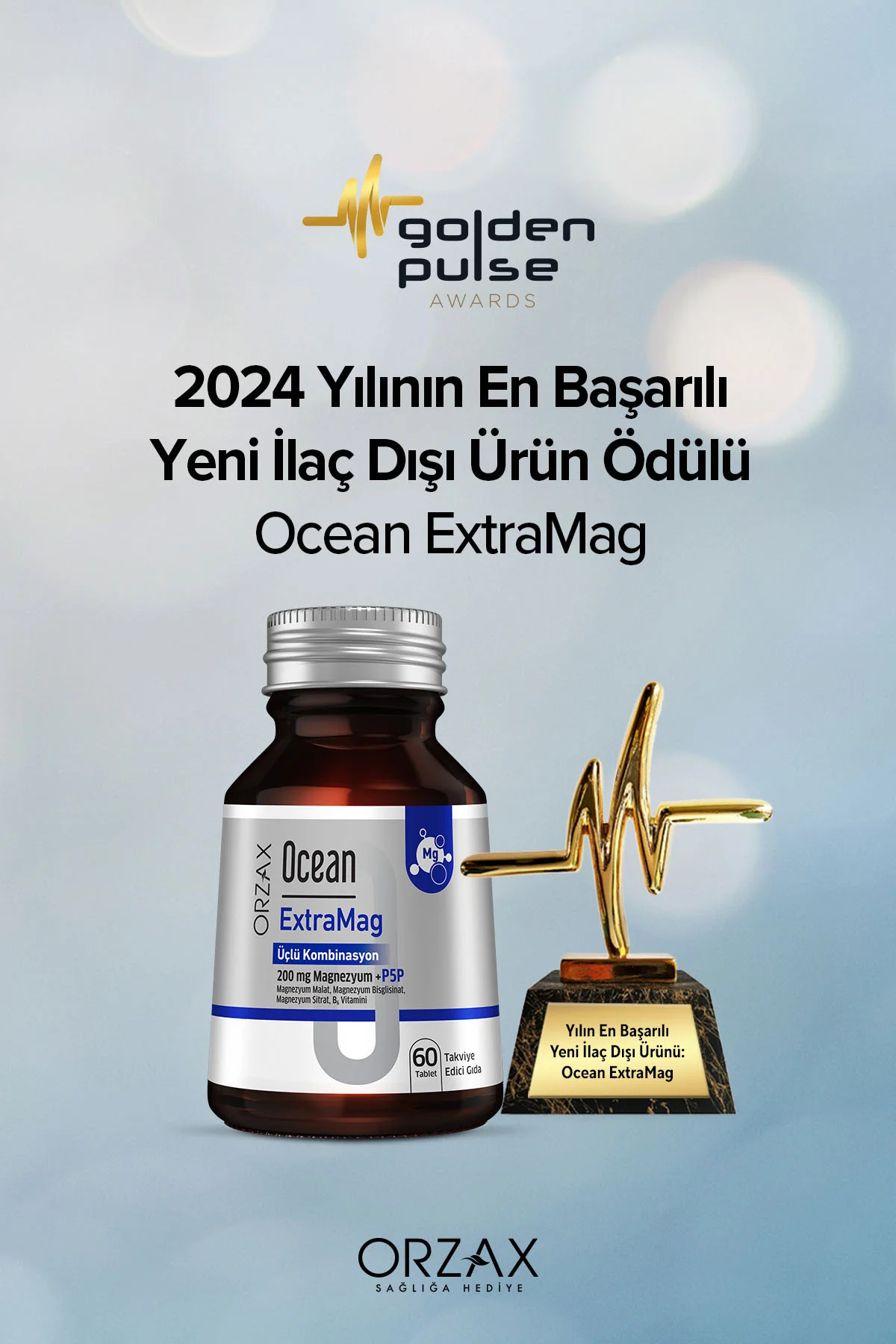 ExtraMag Üçlü Kombinasyon Magnezyum 200 mg Takviye Edici Gıda 60 Tablet - Ocean Görsel 6