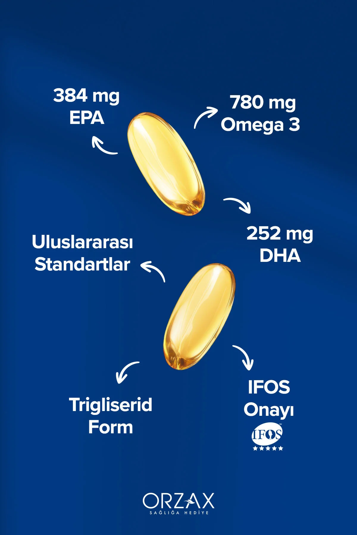 Plus Omega 3 Balık Yağı - EPA, DHA, OMEGA 3 - 1200 Mg - 50 Kapsül (Emilimi Yüksek Trigliserit Form) - Ocean Görsel 3