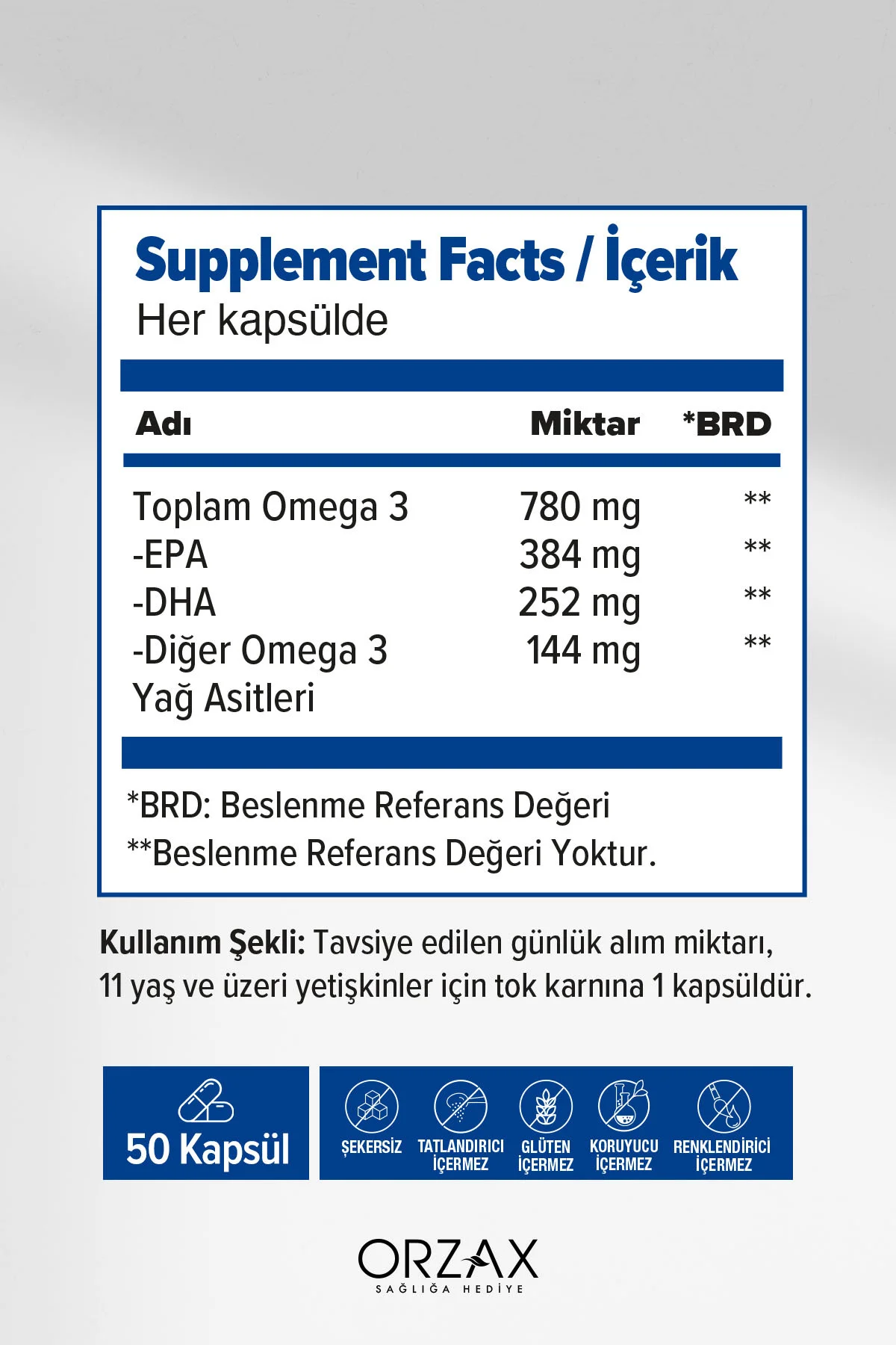 Plus Omega 3 Balık Yağı - EPA, DHA, OMEGA 3 - 1200 Mg - 50 Kapsül (Emilimi Yüksek Trigliserit Form) - Ocean Görsel 2