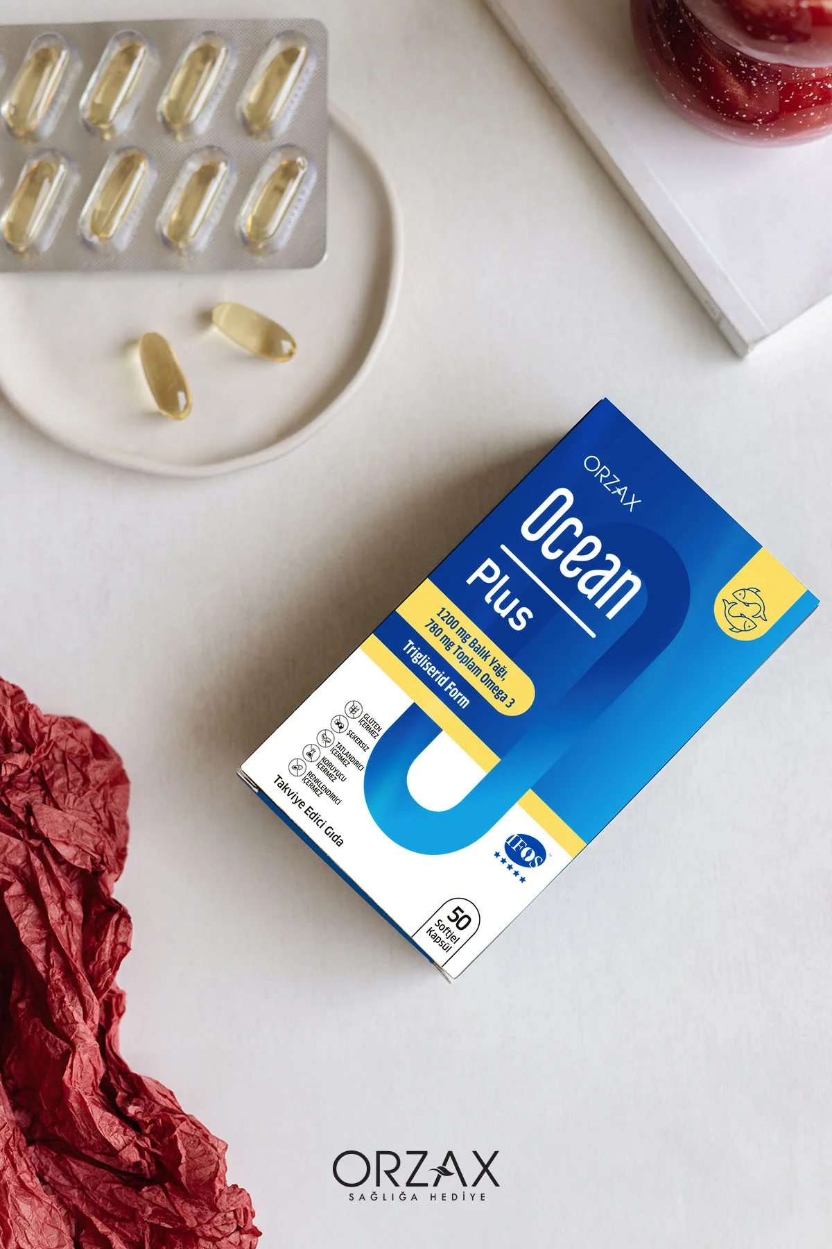 Plus Omega 3 Balık Yağı - EPA, DHA, OMEGA 3 - 1200 Mg - 50 Kapsül (Emilimi Yüksek Trigliserit Form) - Ocean Görsel 4
