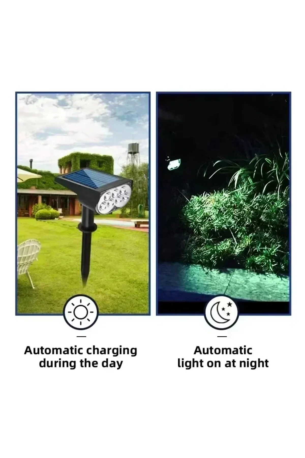 Güneş Enerjili Solar Led Lamba Bahçe 10 Ledli Peyzaj Işıkları Yürüyüş Yolu 1 Adet - pazariz Görsel 8