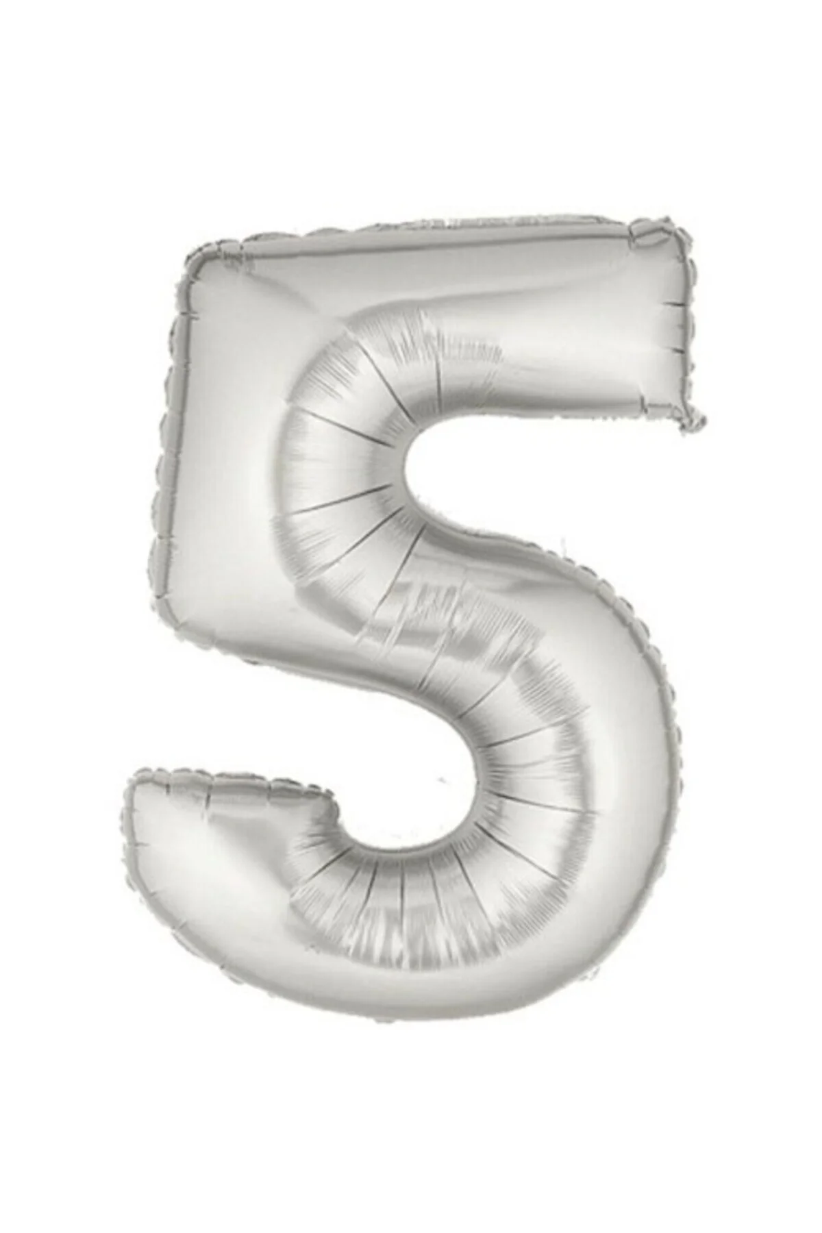 Folyo Balon 5 Rakamı Gümüş Renk alithestereo - Xnews Görsel 2