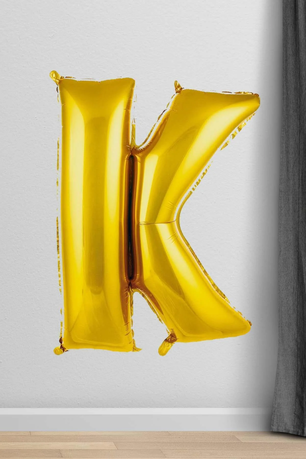 K Harfi Folyo Balon Gold 100 Cm 40 Inç 1 Metre Altın