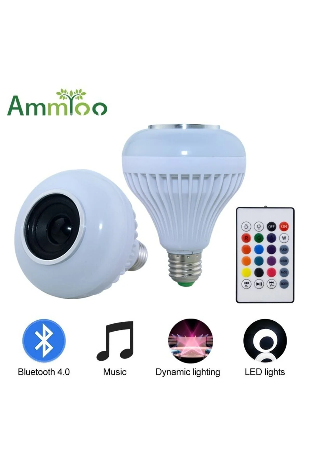 Bluetooth Hoparlörlü Uzaktan Kumandalı Speaker Usb Led Lamba - Xnews Görsel 3
