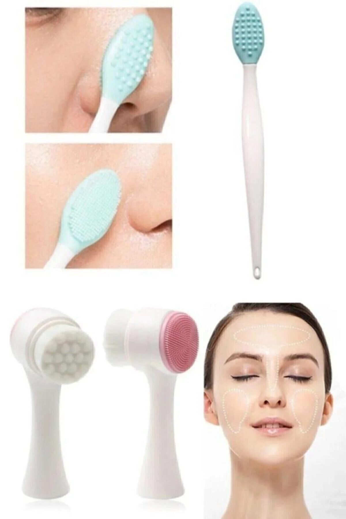 2'li Cilt Bakım Seti - Peeling Fırçası + Çekiç Fırça
