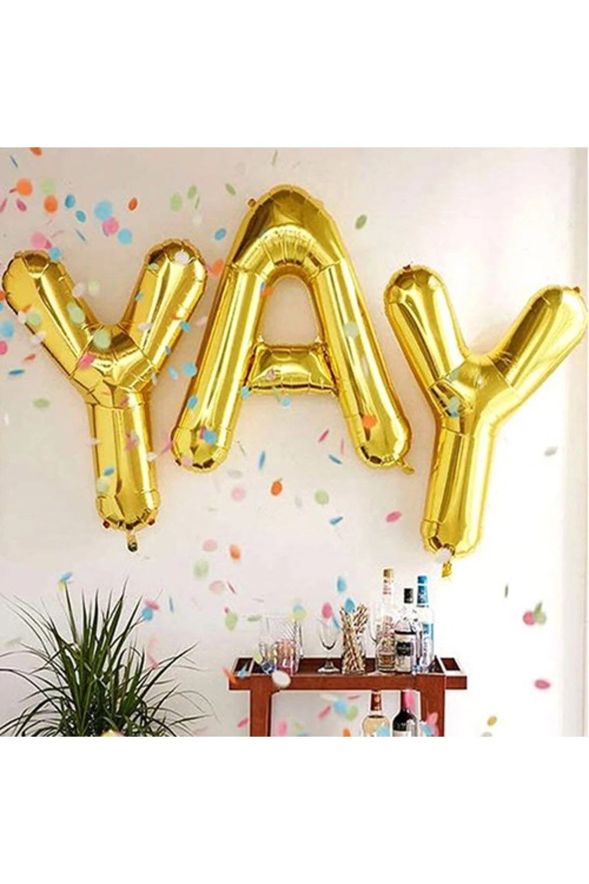 L Harf Folyo Balon Gold 100 Cm - Partioutlet Görsel 2