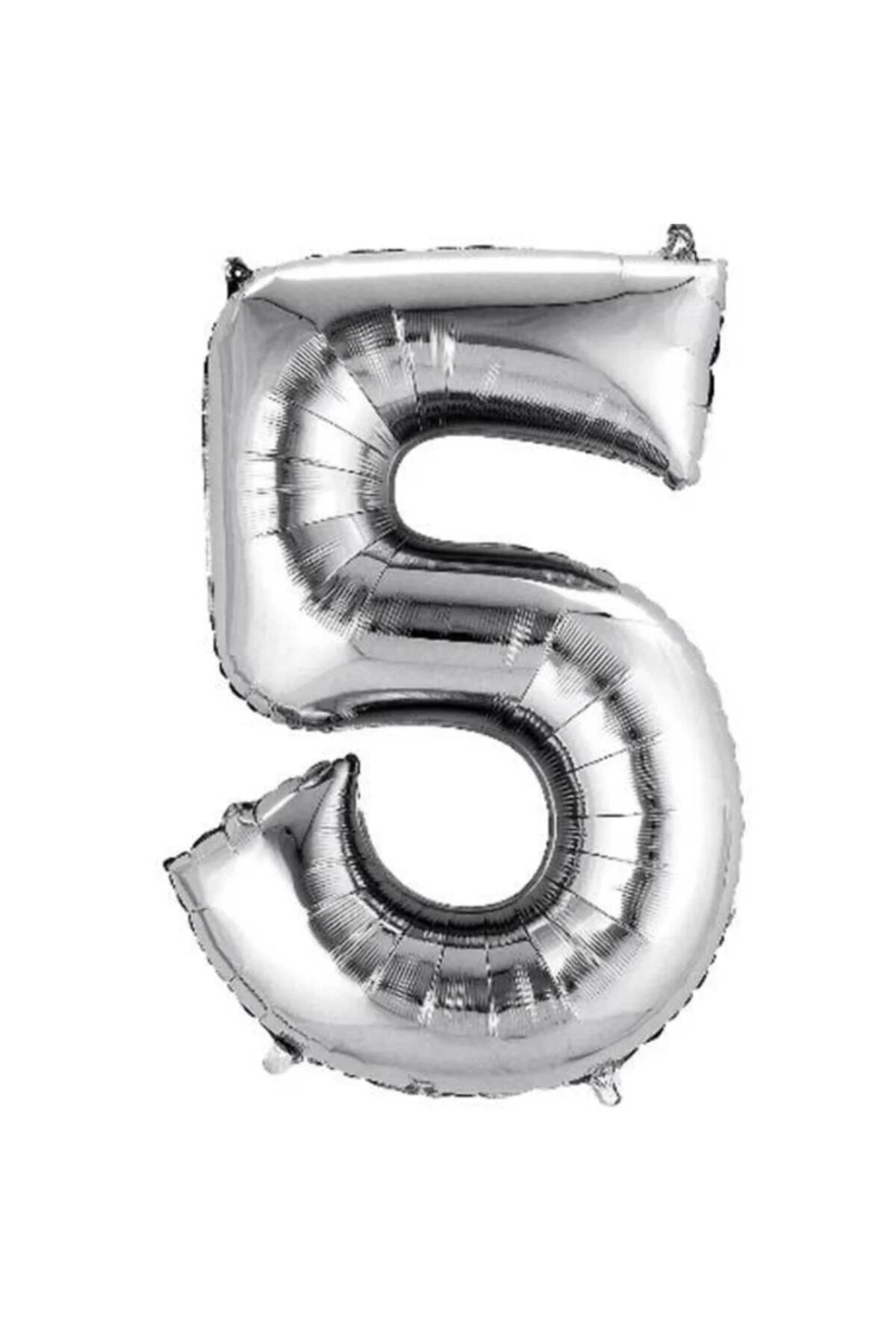 5 Rakam Folyo Gümüş Balon Küçük 35 Cm