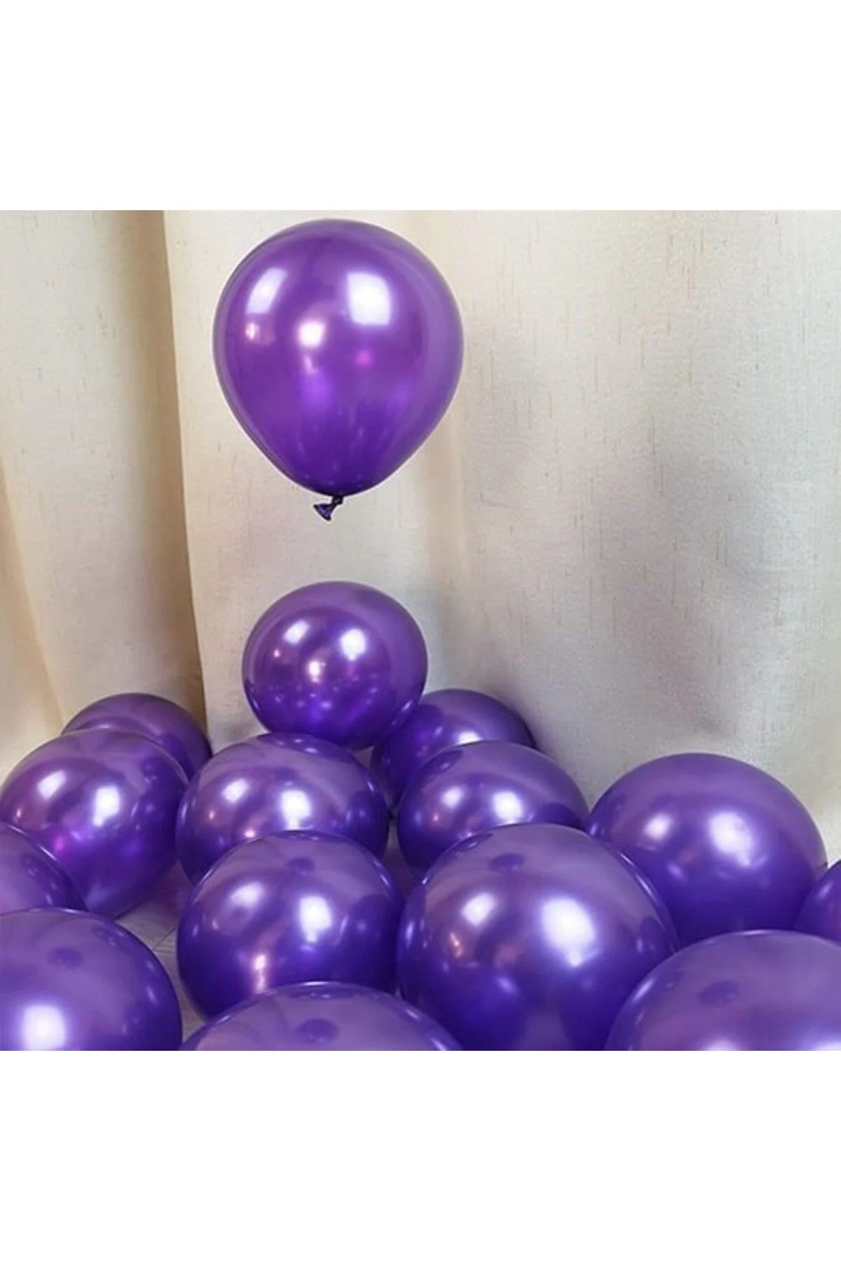 Metalik Mor Gold Konfetili Balon - Partioutlet Görsel 4