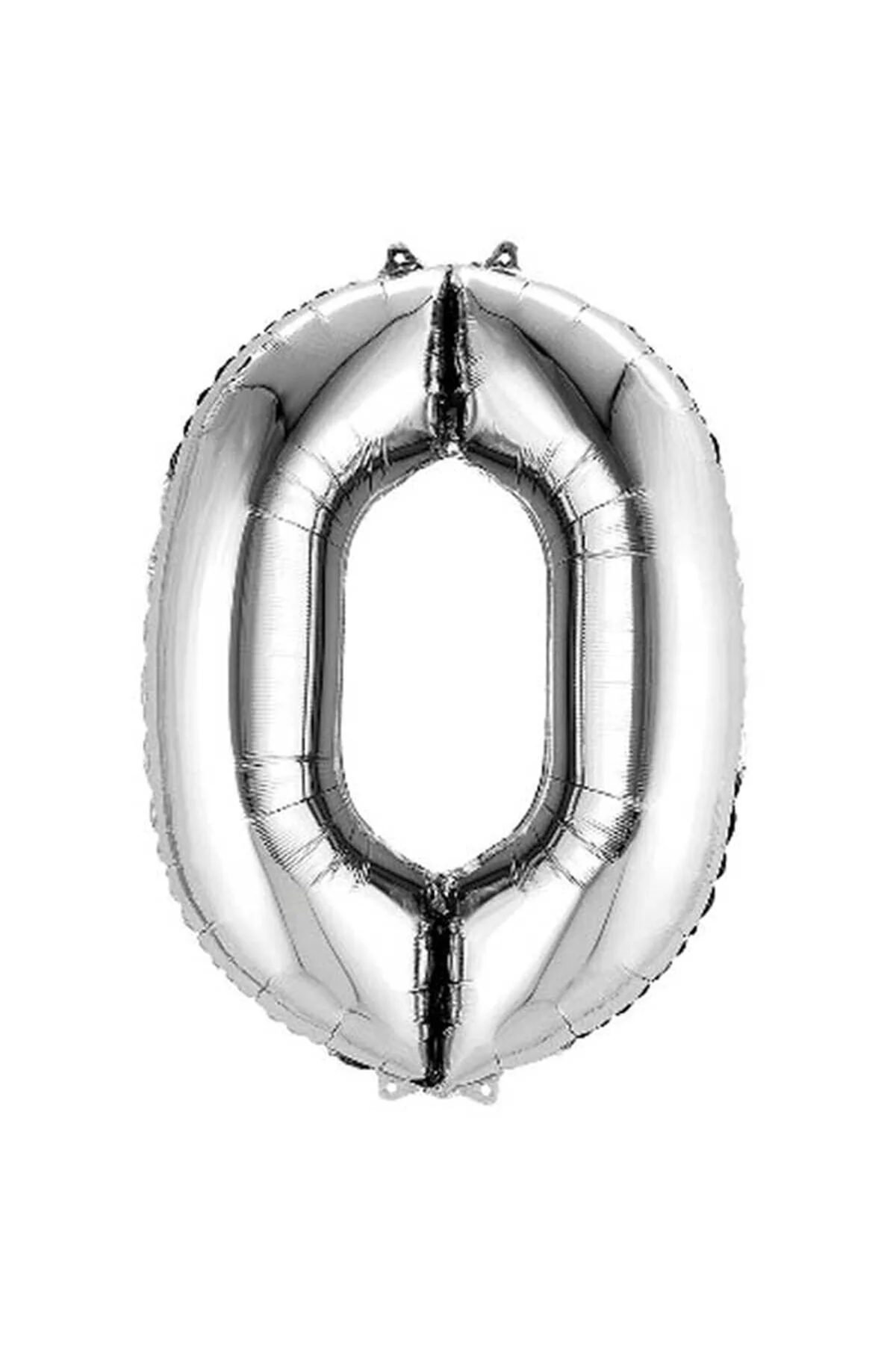 0 Rakam Folyo Gümüş Balon Küçük 35 Cm