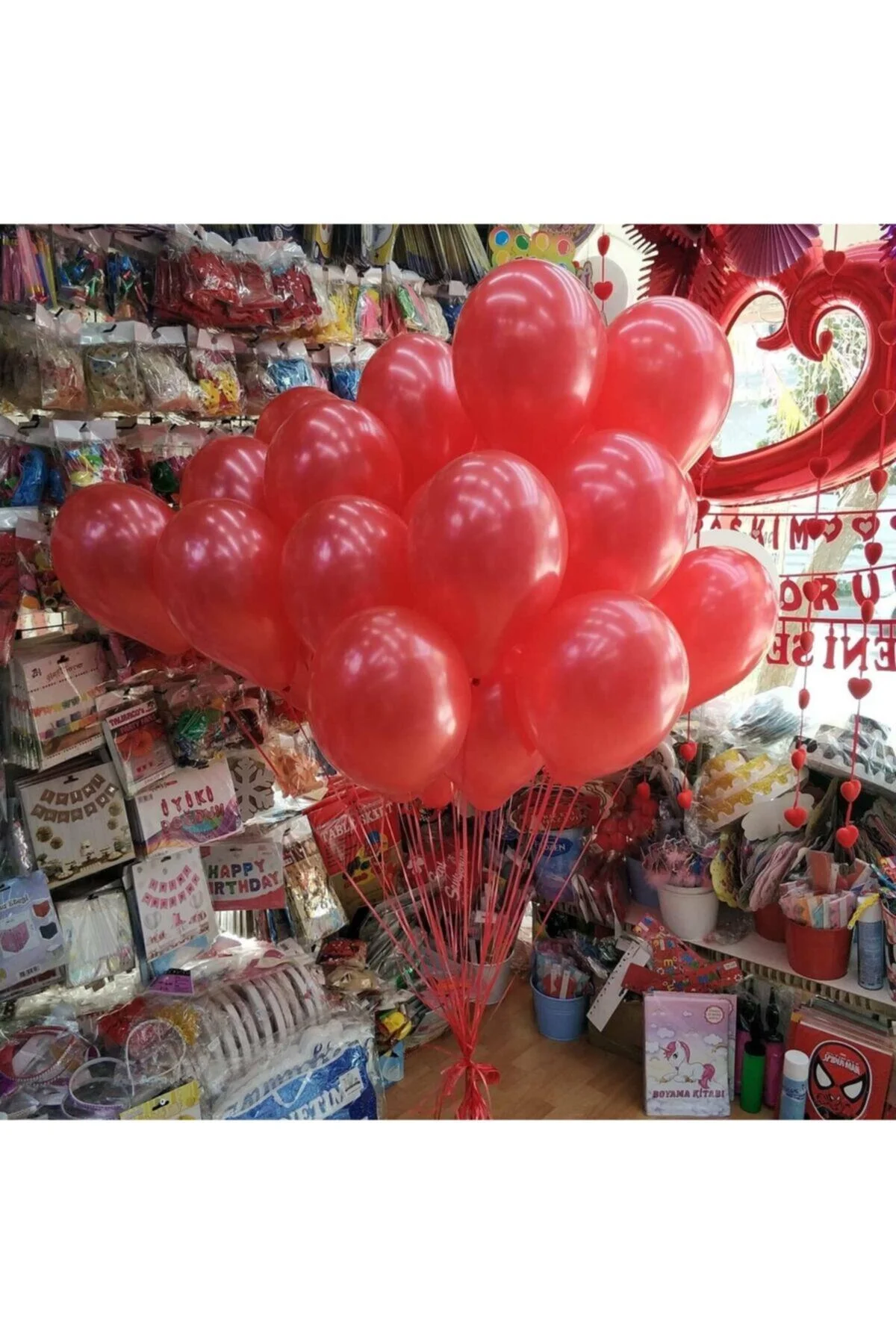 Kırmızı Metalik Balon 15 Adet - HBK Görsel 2