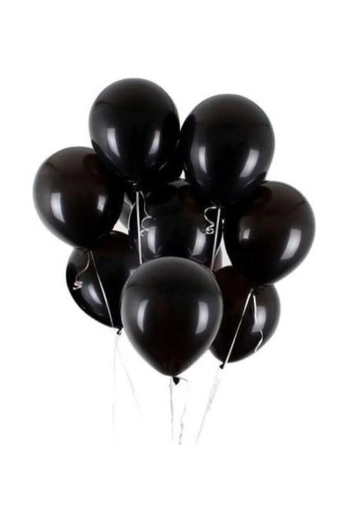 Metalik Siyah Balon 12" 30 Cm Metalik Balon 10lu Paket - PEKSHOP Görsel 2