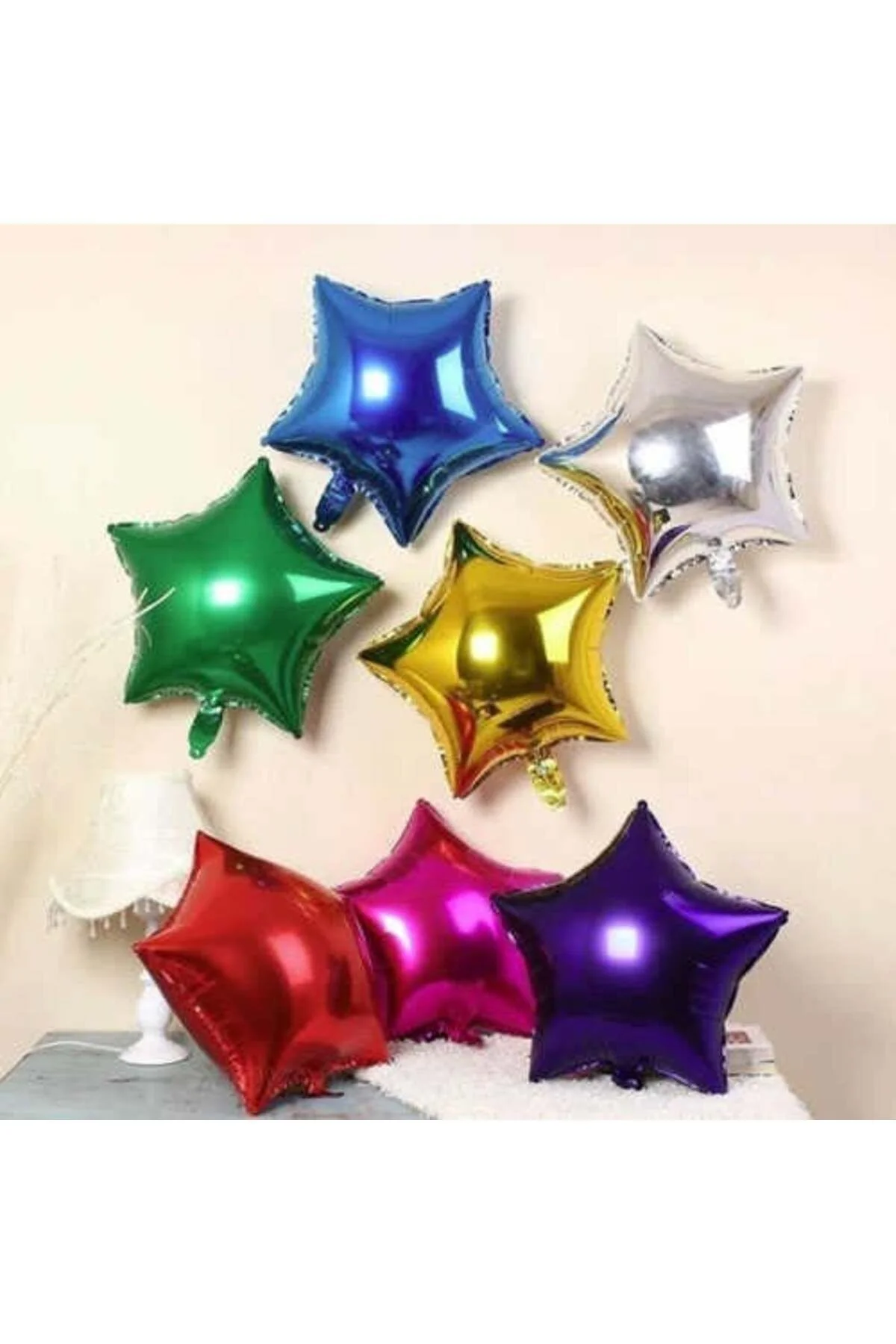 Pembe Renkli Yıldız Folyo Balon 45 Cm - Partioutlet Görsel 2