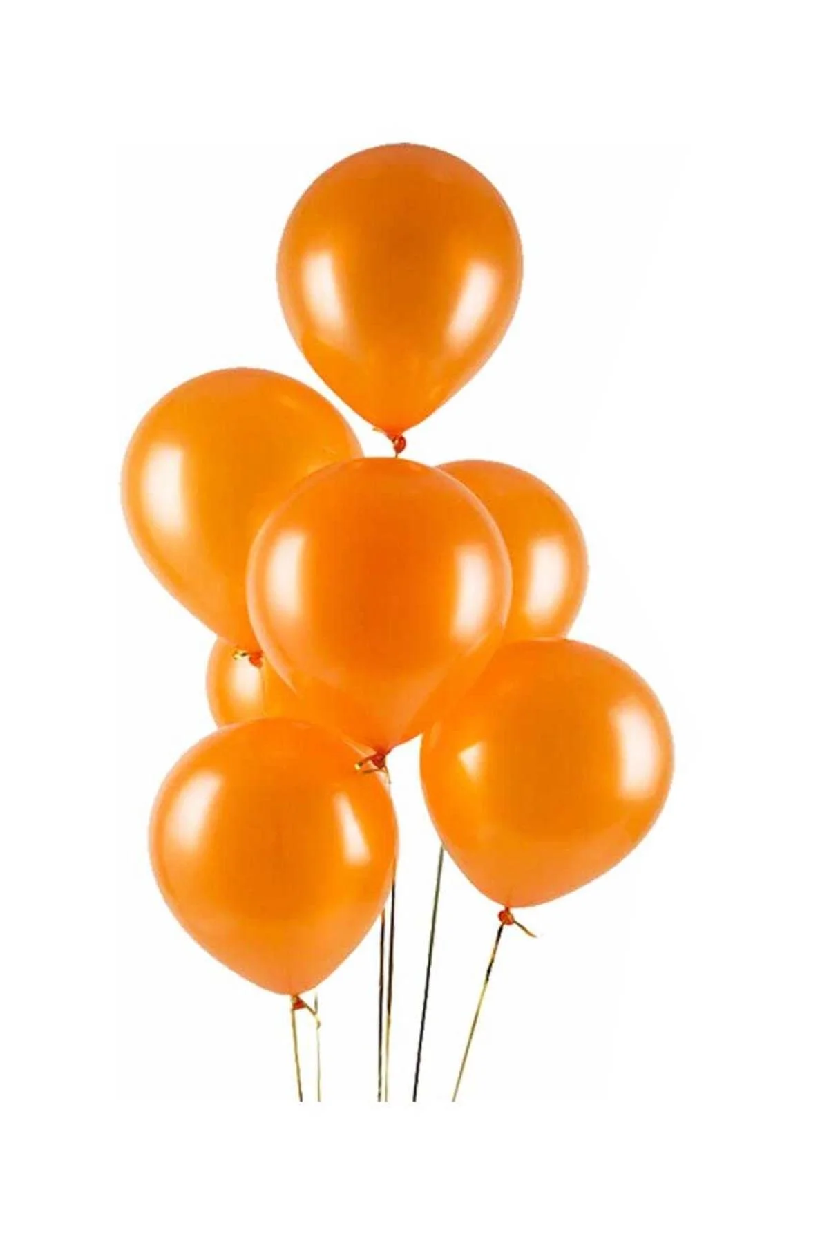 Metalik Turuncu Balon 12" 30 Cm Metalik Balon 10lu Paket - PEKSHOP Görsel 2