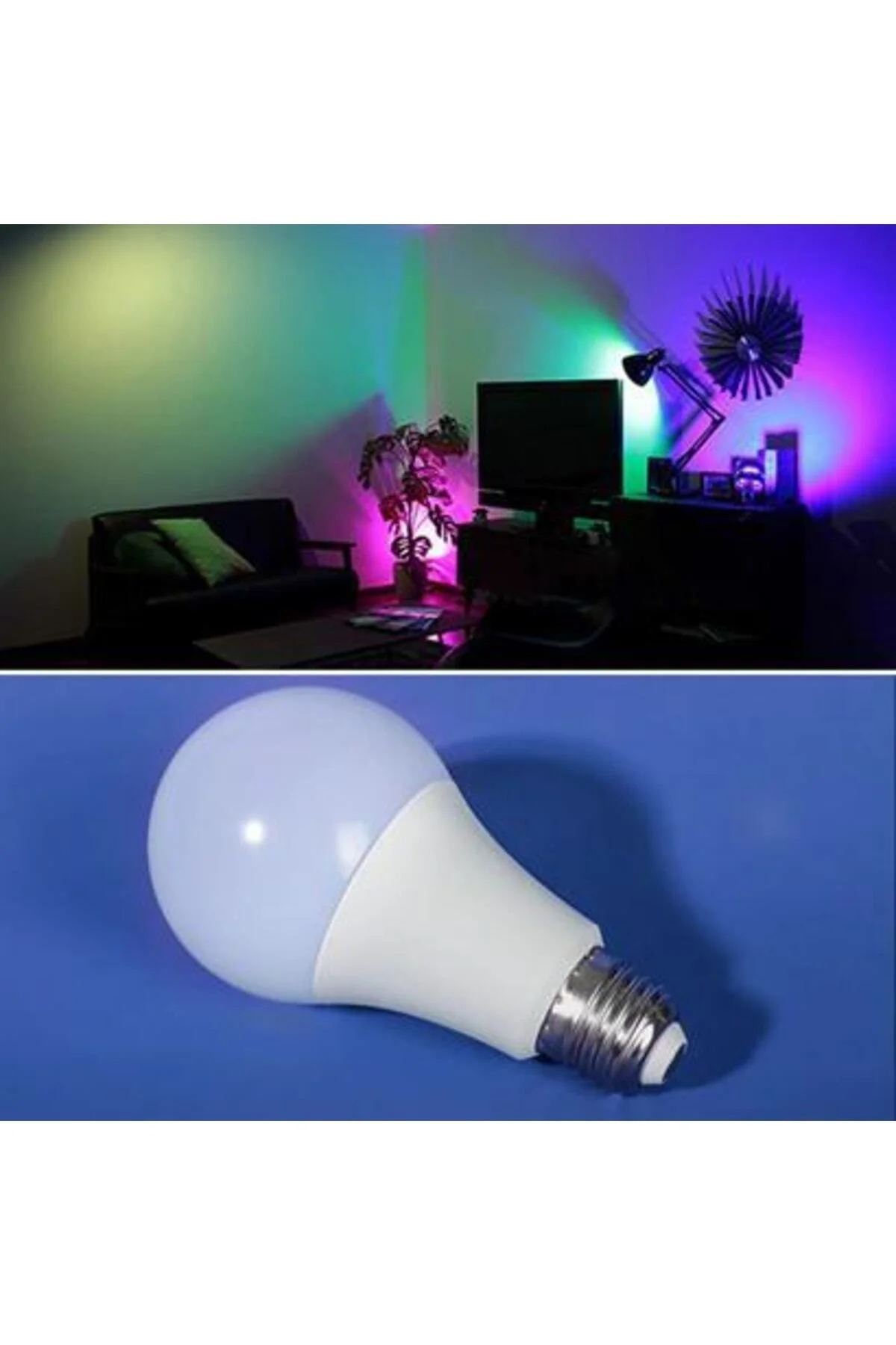 Buffer® 9w Uzaktan Kumandalı 15 Farklı Renk Seçenekli Led Ampul - HomeCare Görsel 3