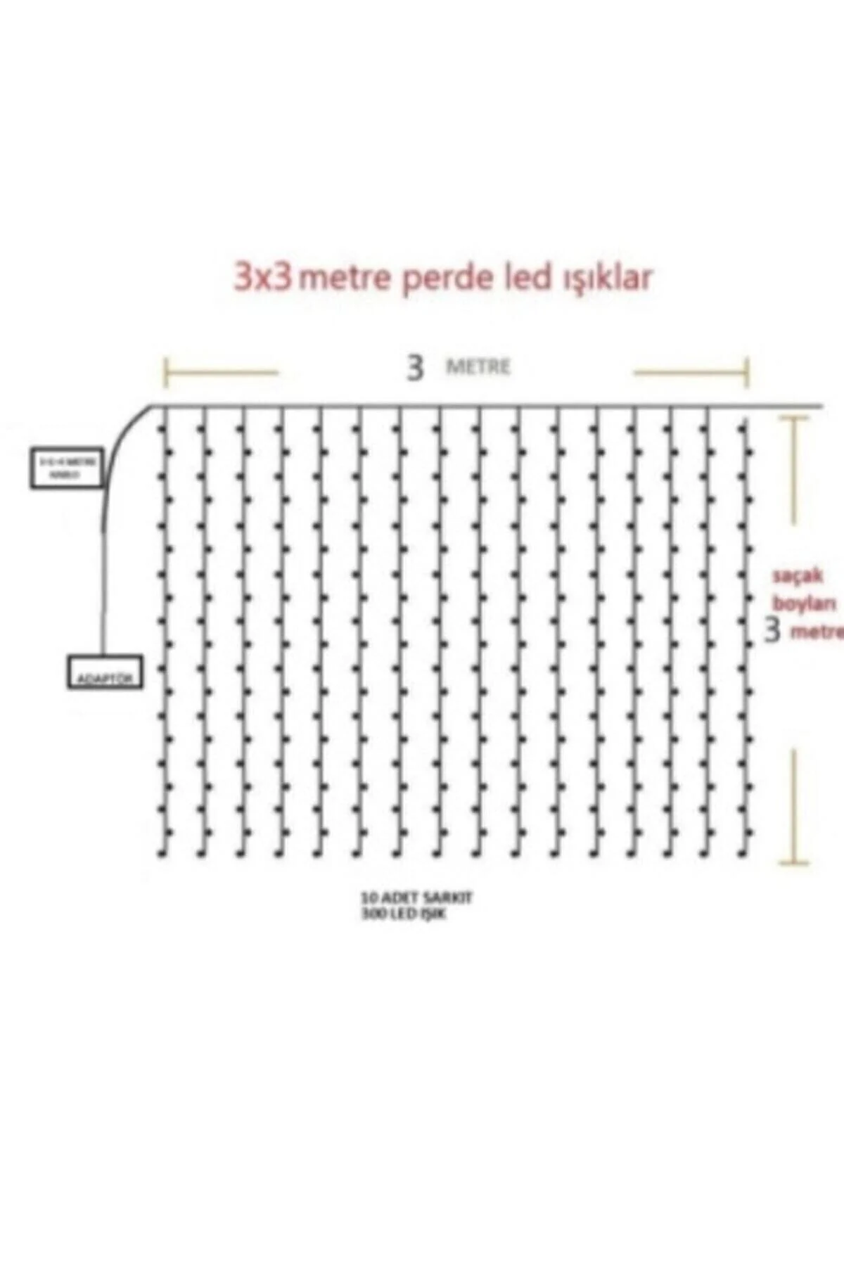Led Kumandalı 8 Ayrı Moda Sahip Perde Led Peri Led Usb 3 Metre33 - pazariz Görsel 6