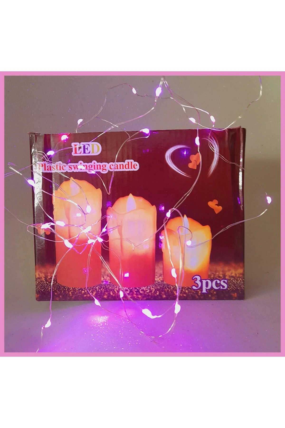 3 Adet Erimiş Led Mum &amp; Peri Led Hediyeli - alayımbari Görsel 3