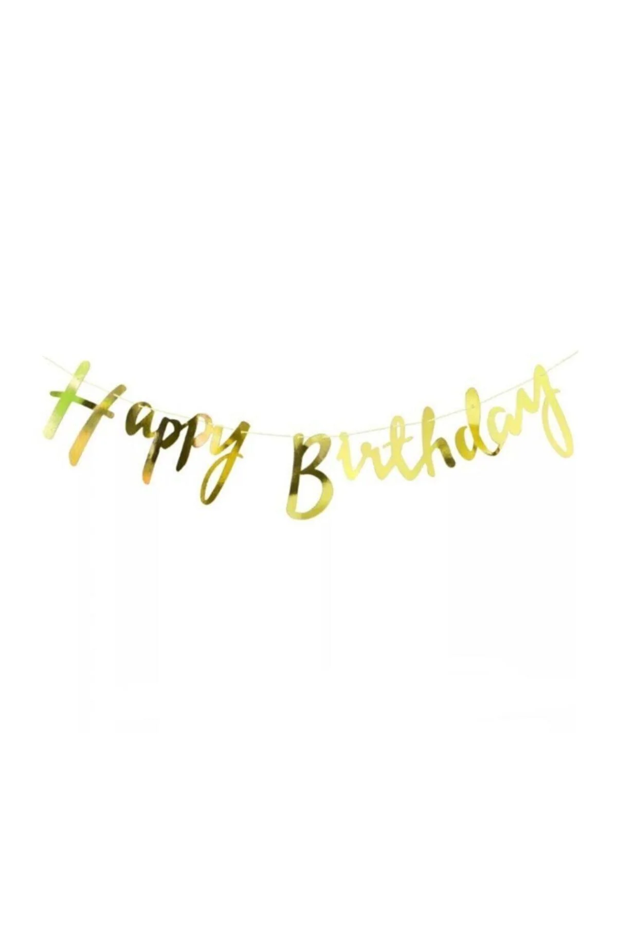Gold Happy Birthday Yazı