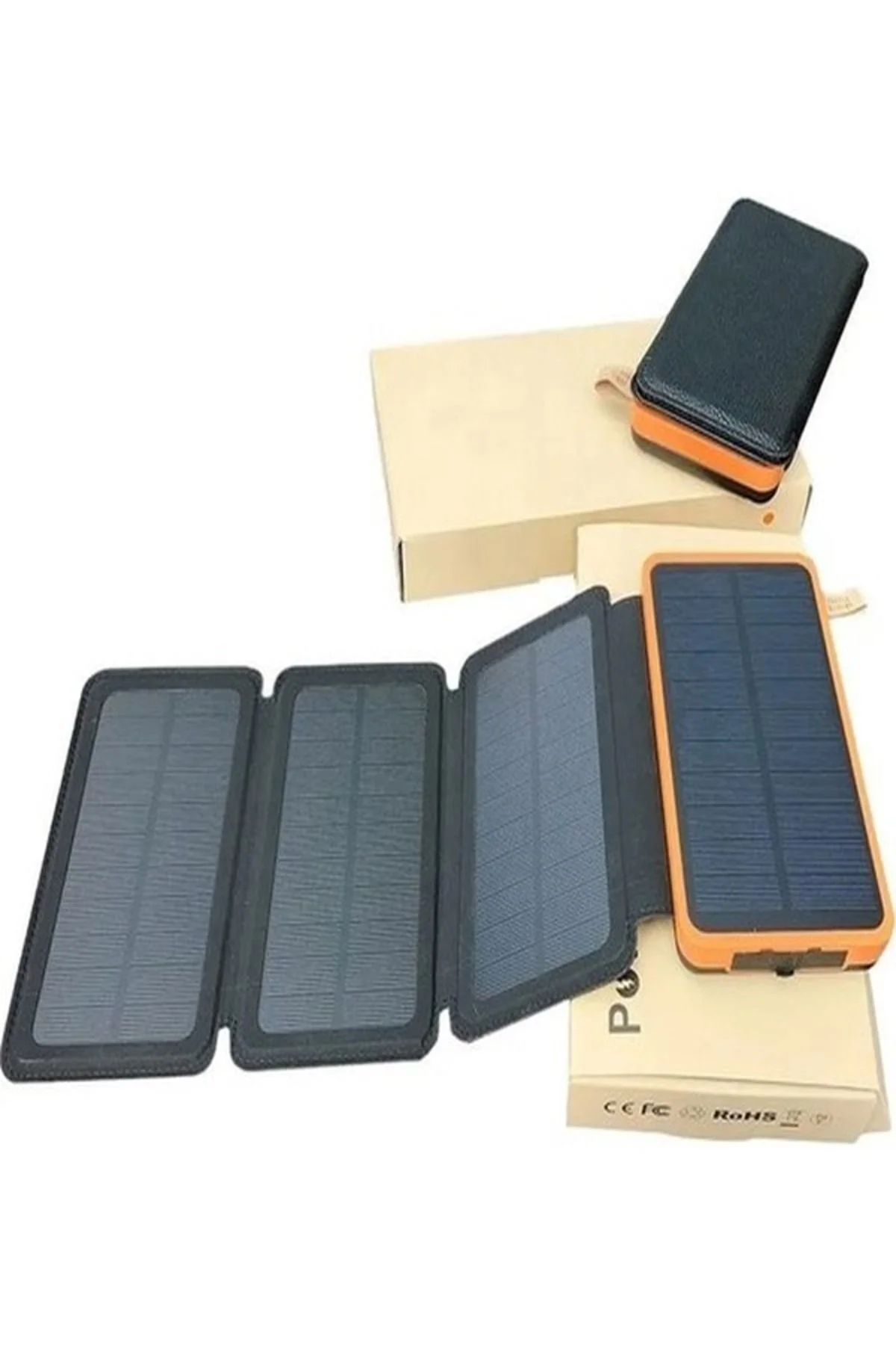 Powerbank Güneş Enerjili 20000 Mah 6 Led Işık Powerbank