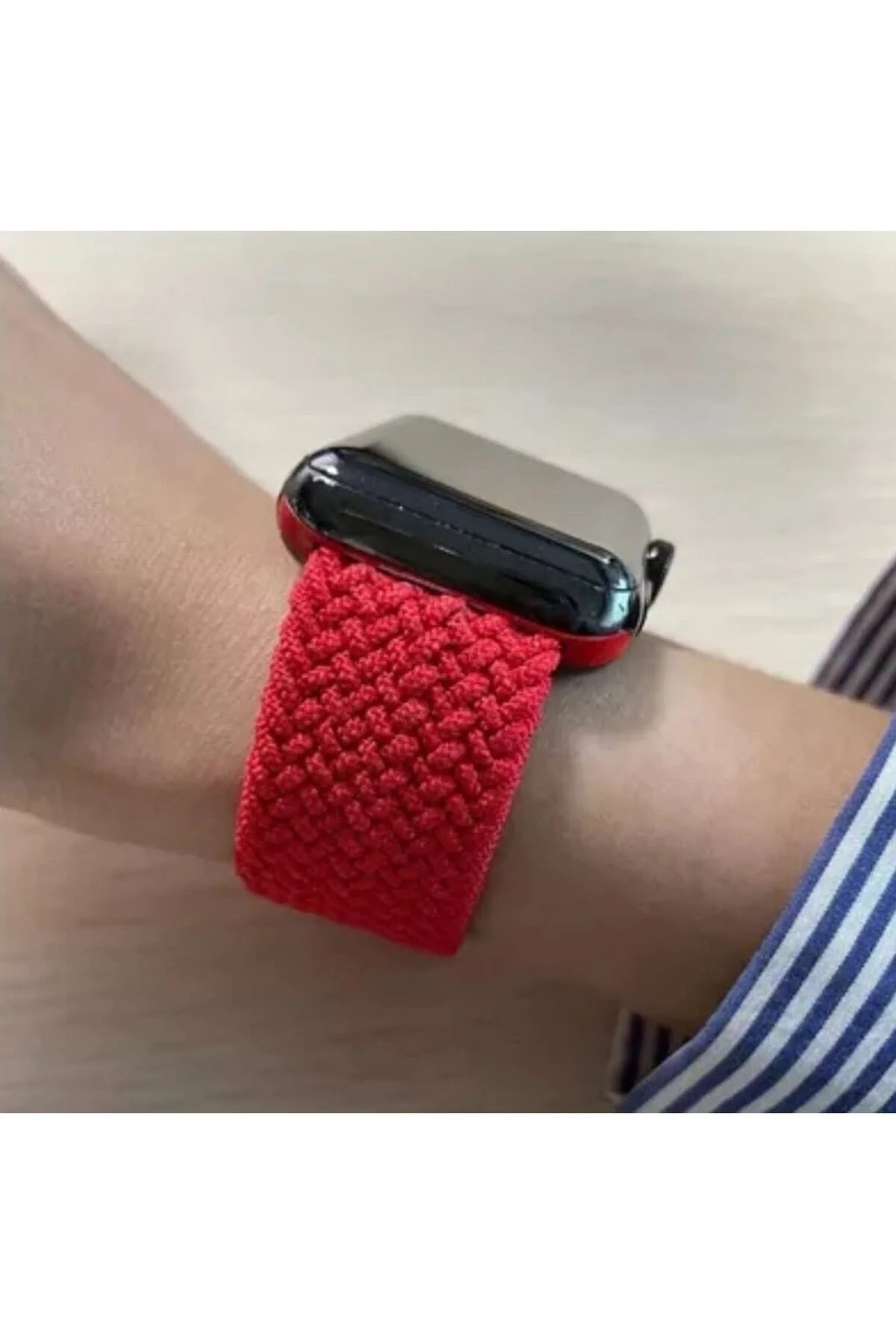 Apple Watch Uyumlu38/40/41 Mm 5 6 Se 7 8 Esnek Örgü Kordon - pazariz Görsel 2