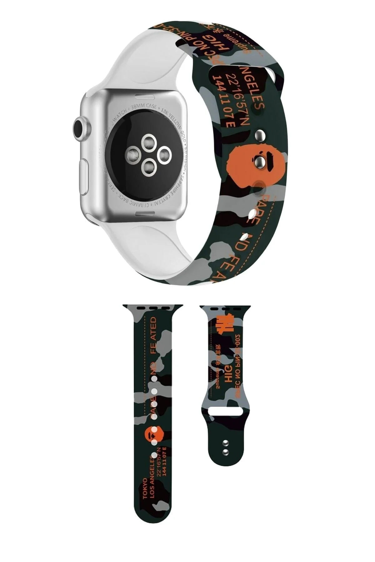 Apple Watch Uyumlu1 2 3 4 5 6 Se 42-44-45-49 Mm Çelik Toka Ayarlanair Silikon Kordon Kayış - pazariz Görsel 2