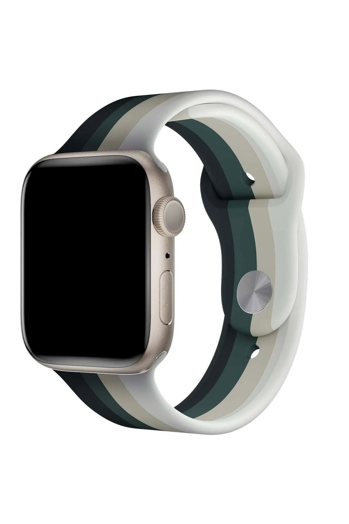 Apple Watch Uyumlu42 - 44 - 45mm Silikon Spor Kordon Rainbow - pazariz Görsel 2
