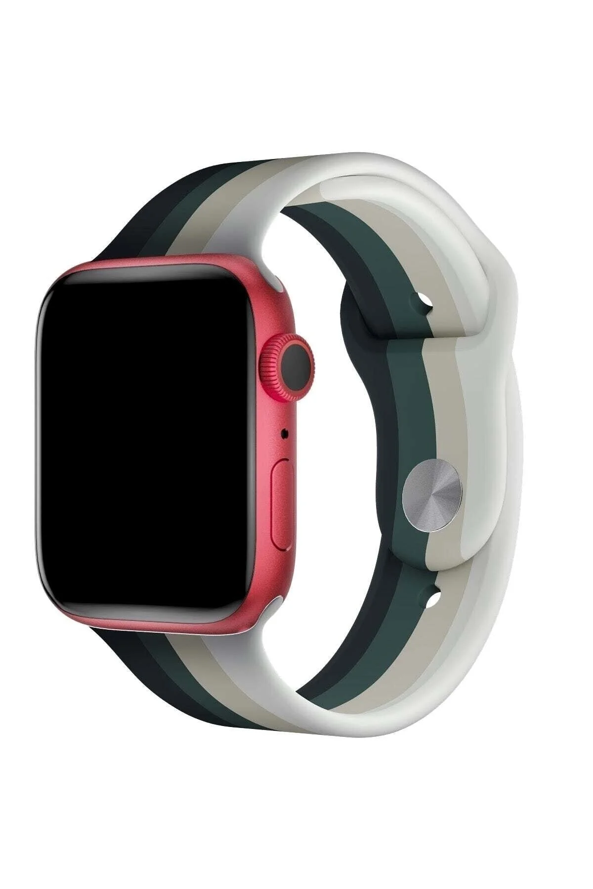 Apple Watch Uyumlu42 - 44 - 45mm Silikon Spor Kordon Rainbow - pazariz Görsel 5