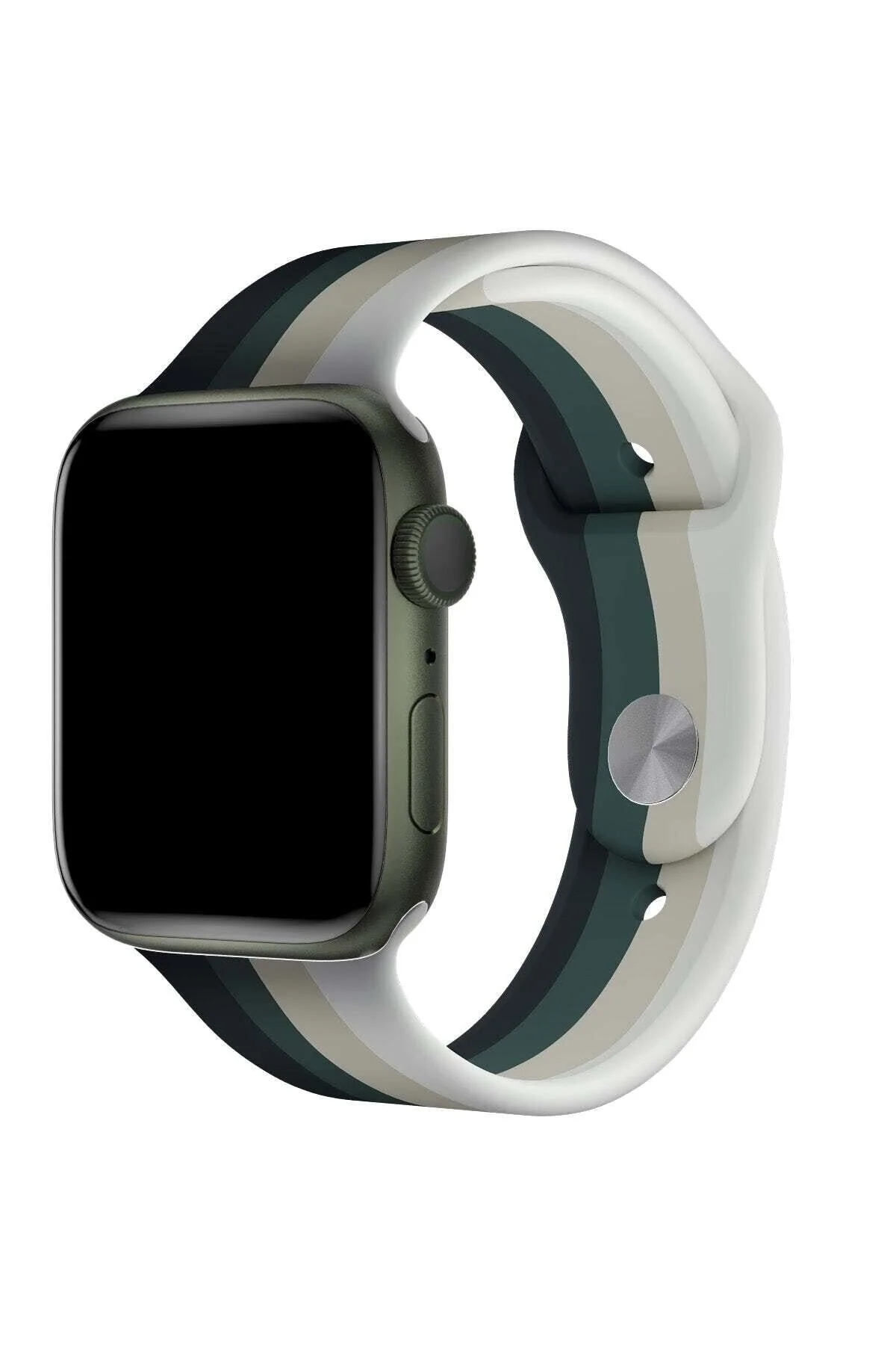 Apple Watch Uyumlu42 - 44 - 45mm Silikon Spor Kordon Rainbow - pazariz Görsel 3