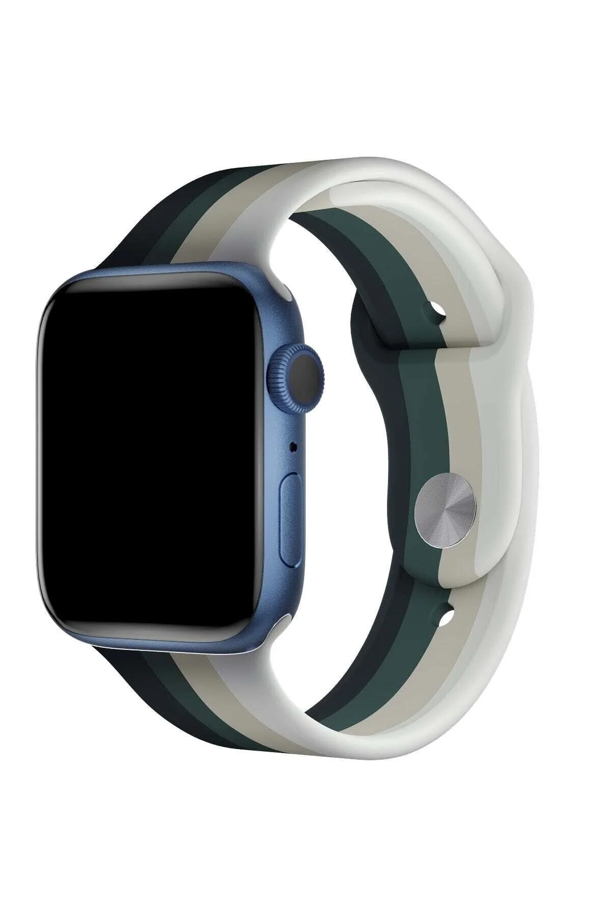 Apple Watch Uyumlu42 - 44 - 45mm Silikon Spor Kordon Rainbow - pazariz Görsel 4