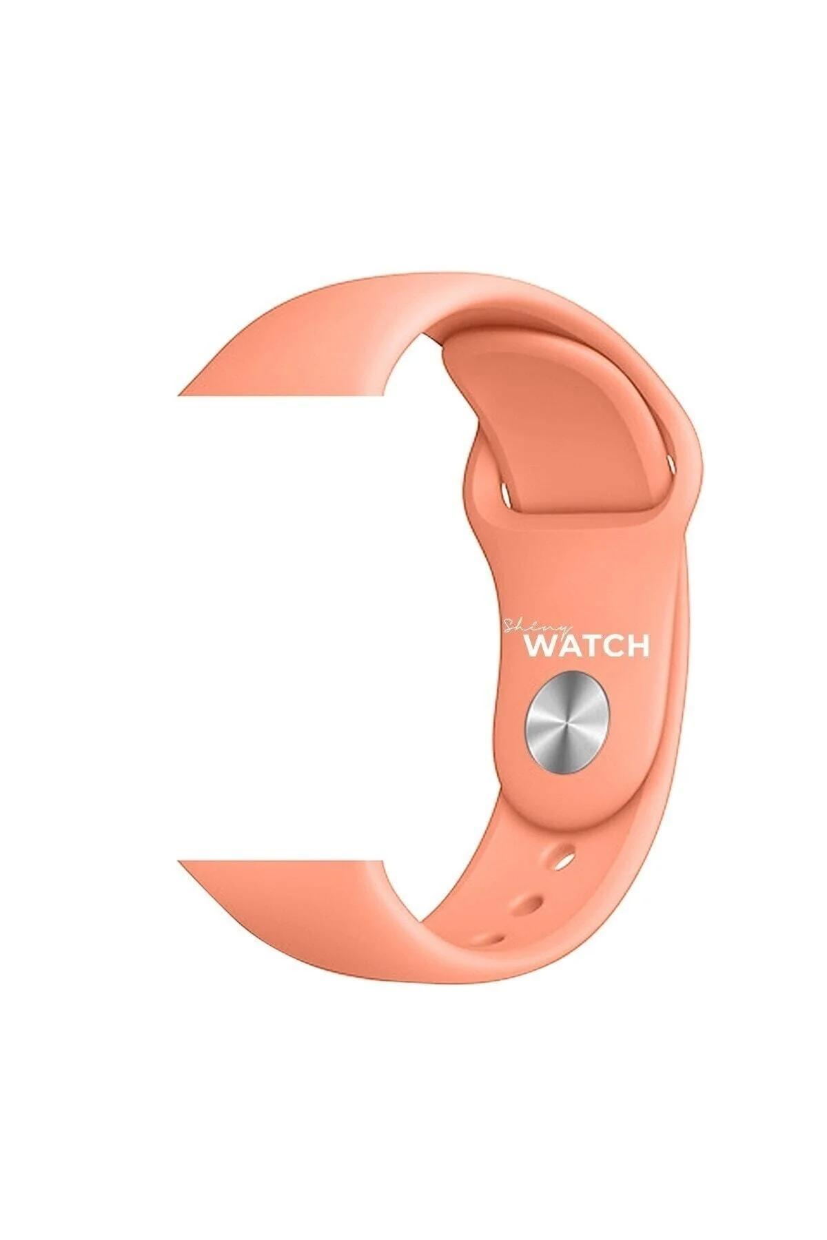 Apple Watch Uyumluspor Silikon Kordon 42/44mm Açık Turuncu