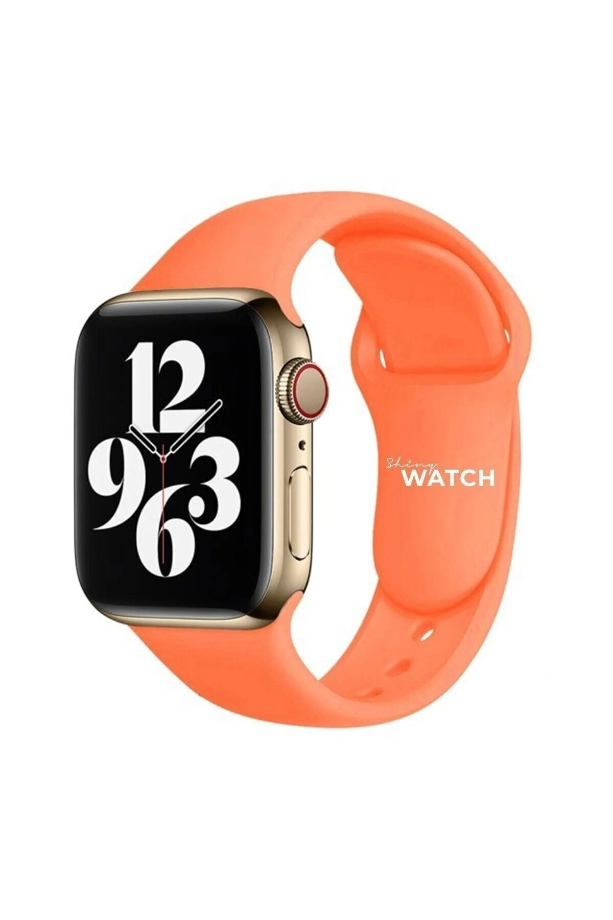 Apple Watch Uyumluspor Silikon Kordon 42/44mm Açık Turuncu - pazariz Görsel 3