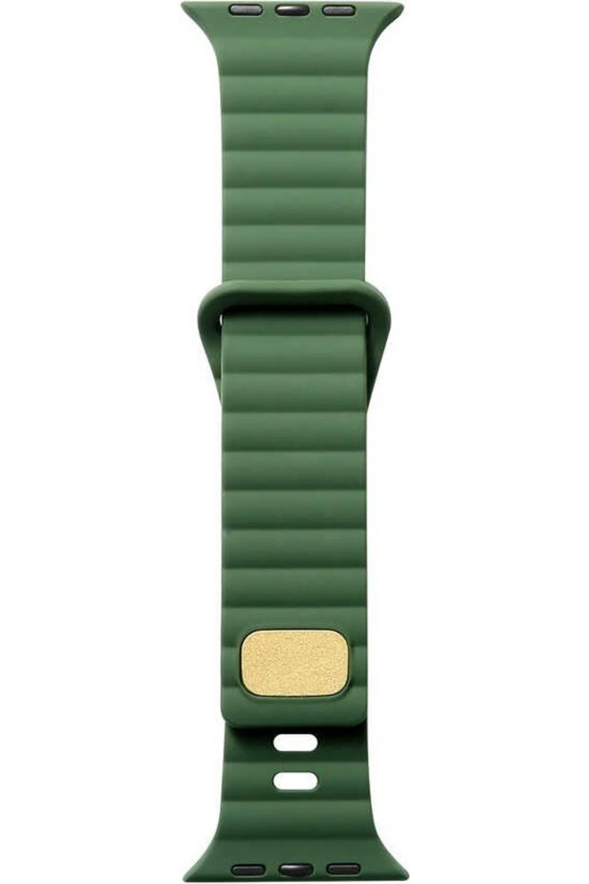 Apple Watch Uyumluseries 8 45mm Kordon Silikon Metal Tokalı Ayarlanair Krd73 Yeşil