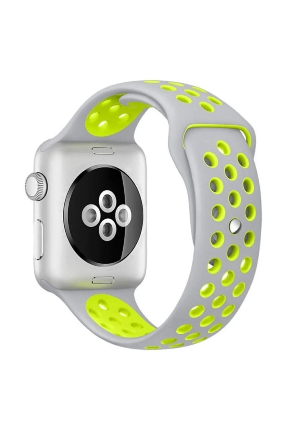 Apple Watch Uyumlu8 7 6 5 4 3 Se Serisi 42mm-44mm-45mm Delikli Silikon Spor Kordon - pazariz Görsel 4