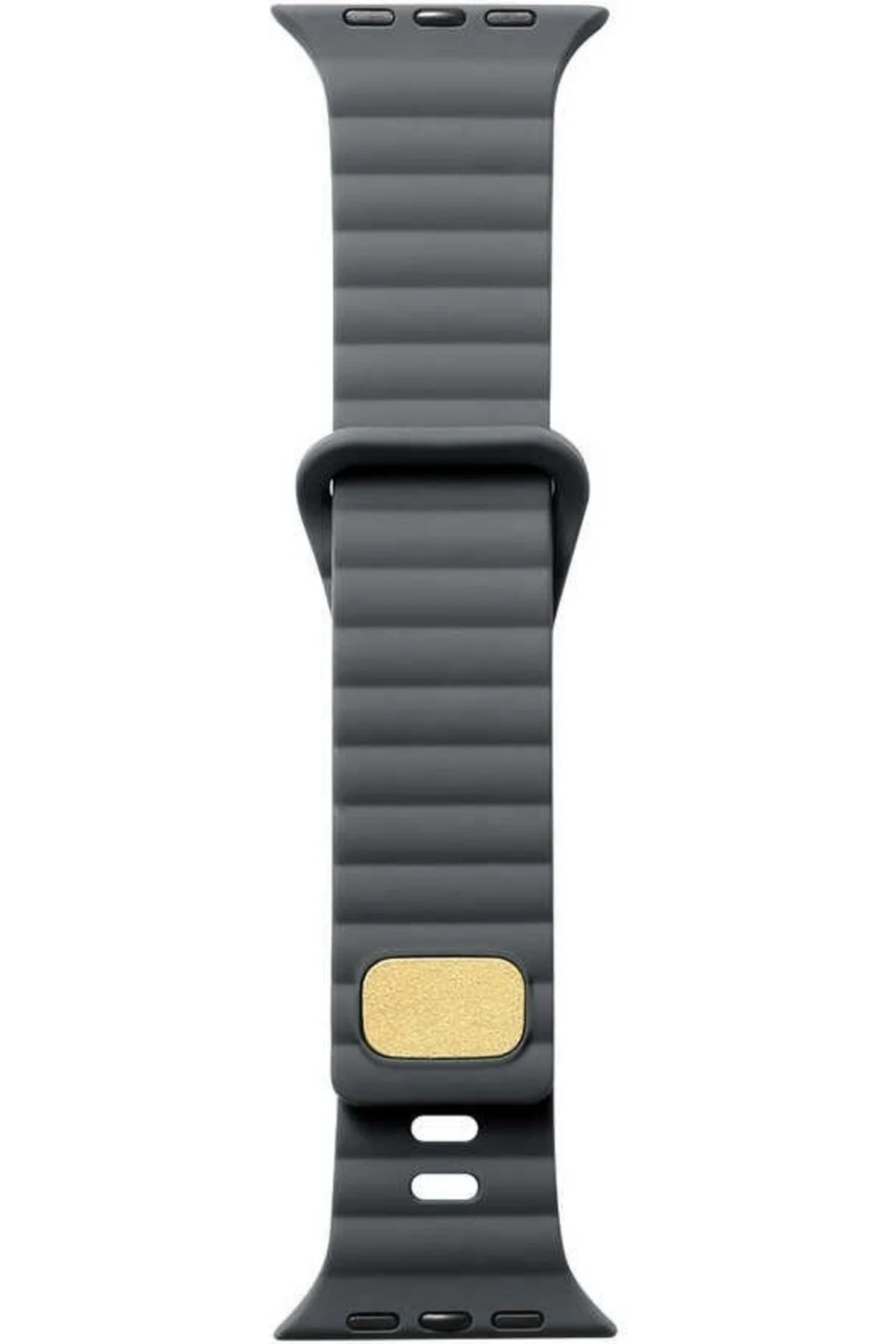 Apple Watch Uyumluseries 8 45mm Kordon Silikon Metal Tokalı Ayarlanair Krd73 Gri