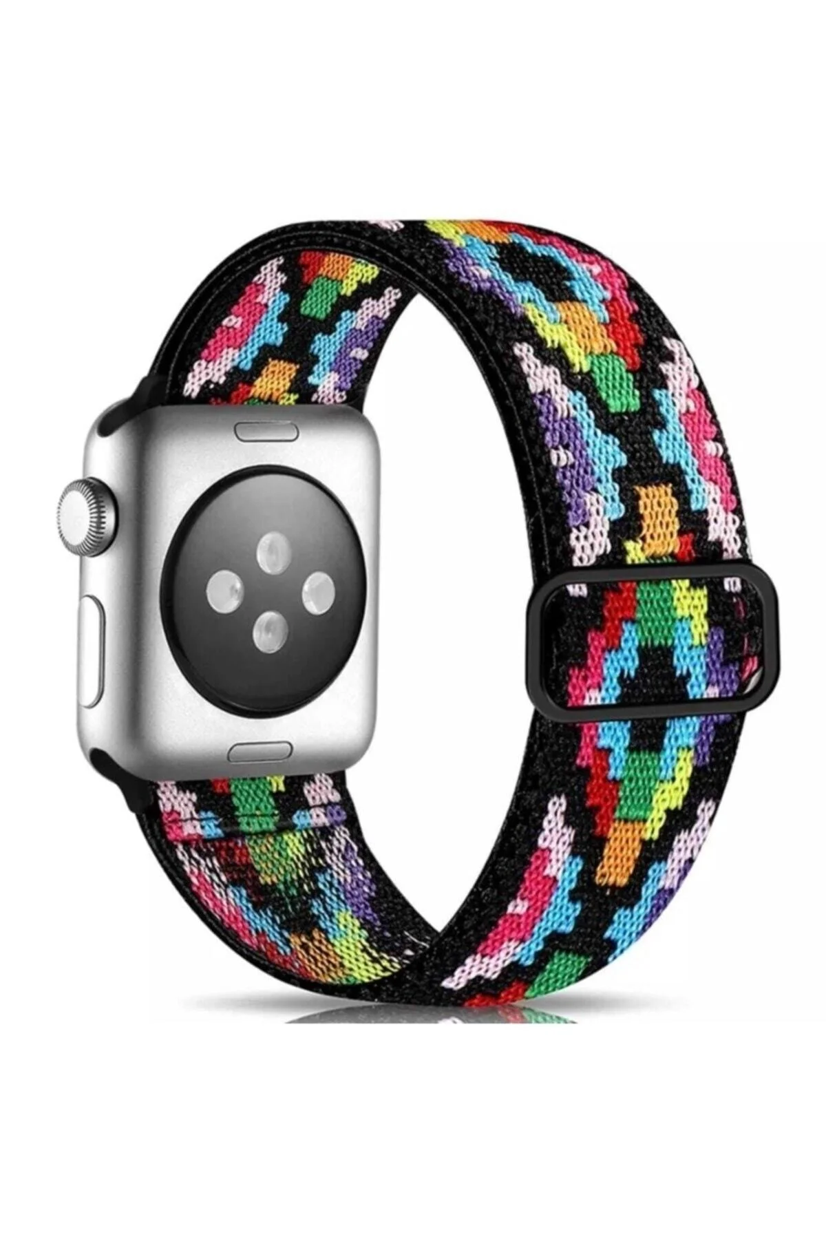 Apple Watch Uyumluband (42-44-45 Mm) Ayarlanair Çelik Tokalı Elastik Şık Kordon