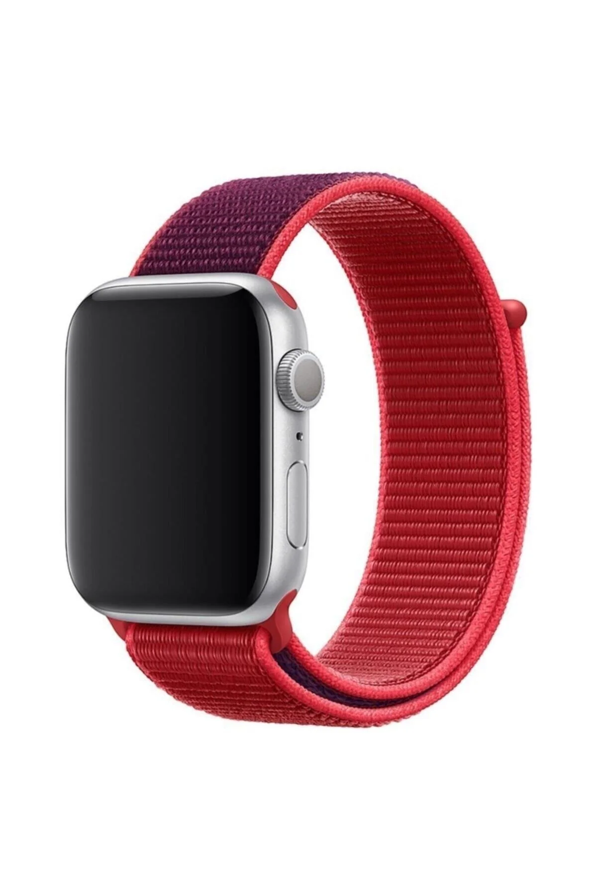 Kırmızı Apple Watch Uyumlu2 3 4 5 38 Mm 40 Mm Hasır Dokuma Spor Kordon