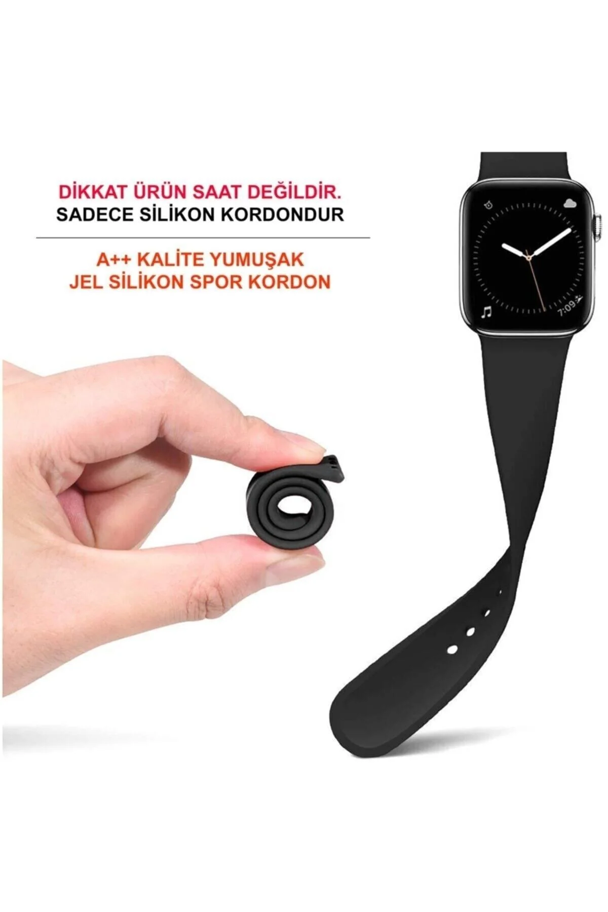 Apple Watch Uyumlukordon 2 3 4 5 42 Mm Ve 44 Mm Silikon Kordon Kayış - pazariz Görsel 2