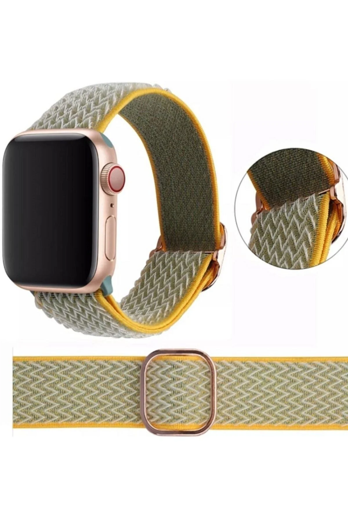 Apple Watch Uyumluband (38-40-41 Mm) Ayarlanair Tokalı Esnek Rahat Şık Kordon - pazariz Görsel 3