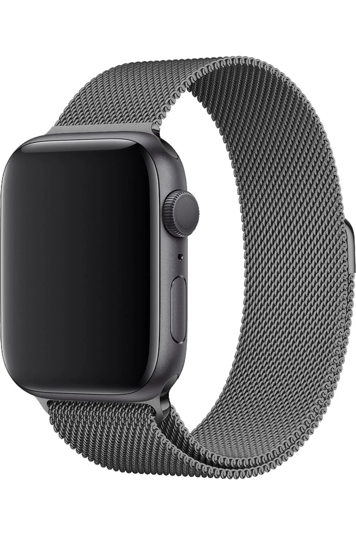 Apple Watch Uyumlu8 45 Mm Çelik Örgü Mıknatıslı Kordon - Uzay Gri - pazariz Görsel 2