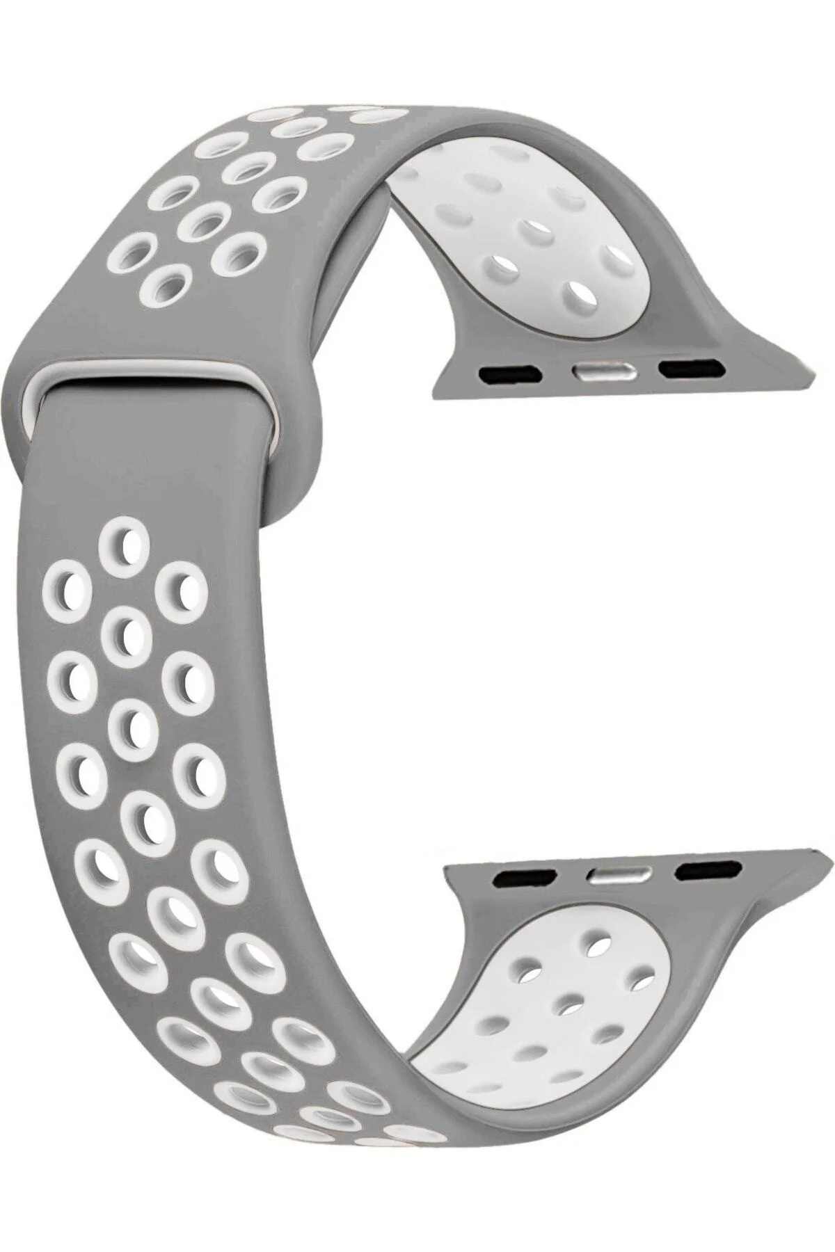Apple Watch Uyumluseries 8 45mm Kordon, Silicone Sport Band Gri