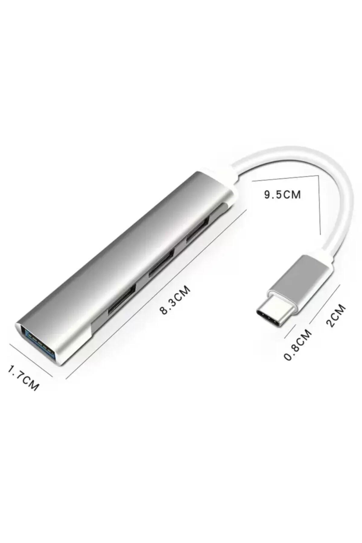 Type-c To Usb Hub 4 Port Çoklayıcı Macbook Ile Uyumlu Çoğaltıcı Adaptör - pazariz Görsel 3